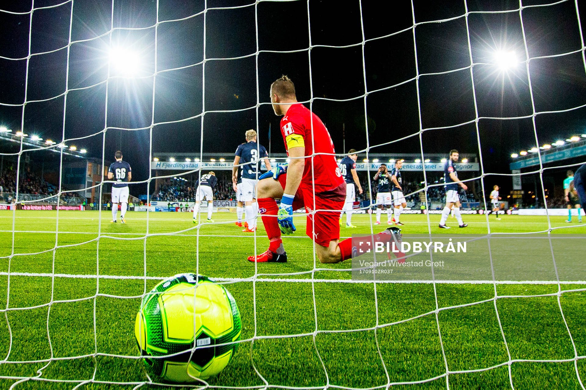 Goalkeeper Espen Bugge Pettersen of Strømsgodset looks
