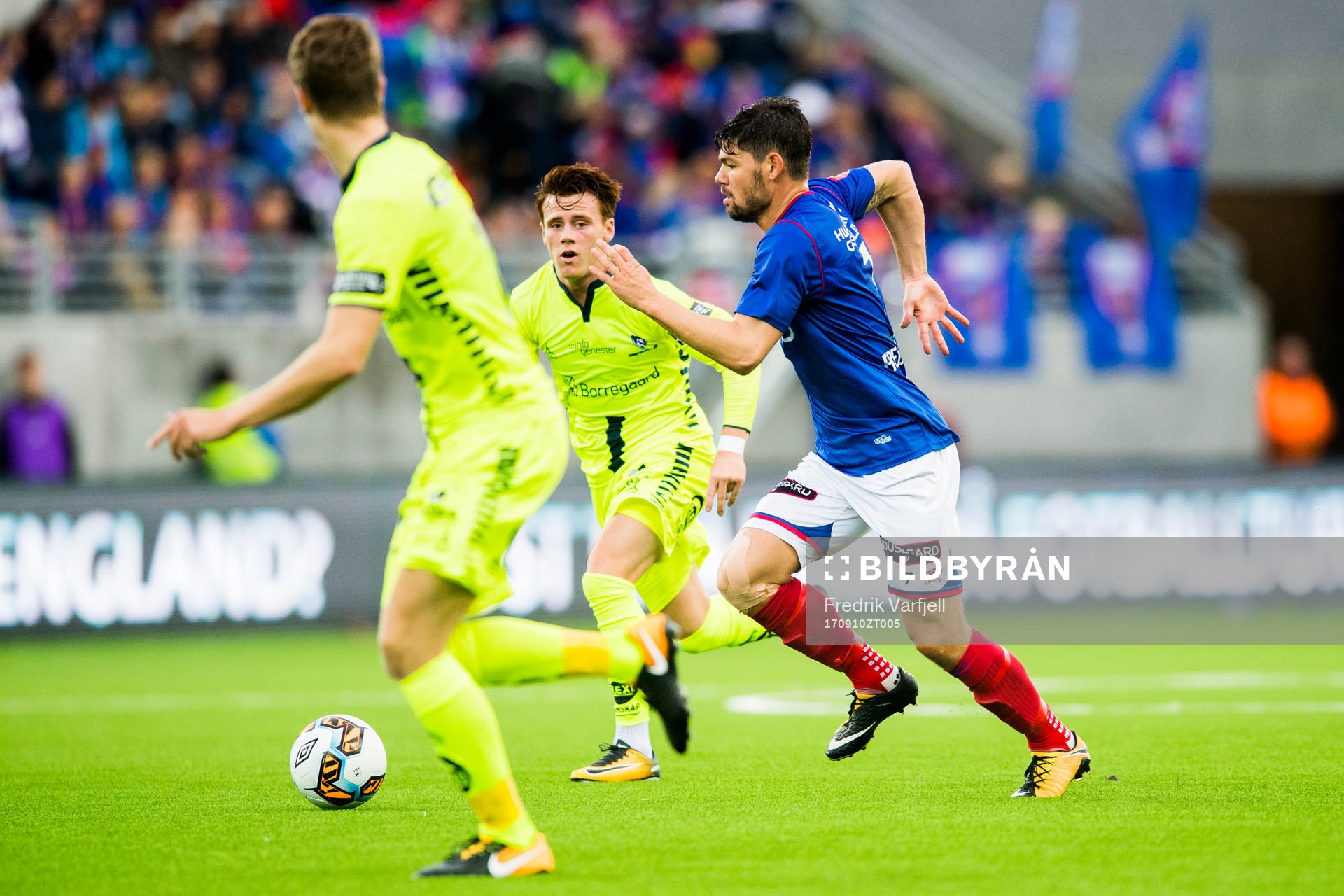 Tobias Heintz of Sarpsborg 08 and Daniel Fredheim Holm of