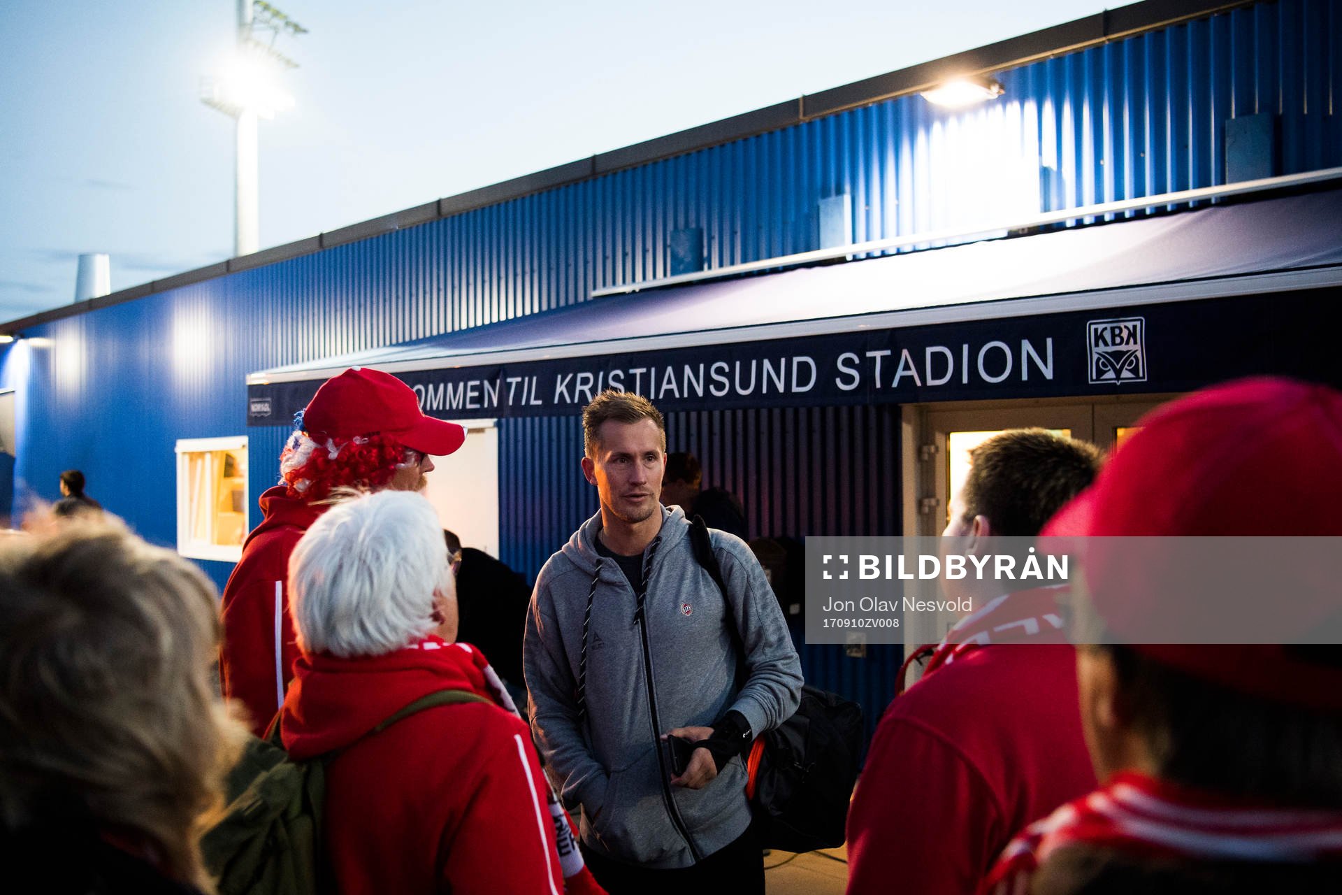 Morten Gamst Pedersen of Tromsø leaves the arena after the Eliteserien match between Kristiansund and Tromsø on September 10, 2017 in Kristiansund.