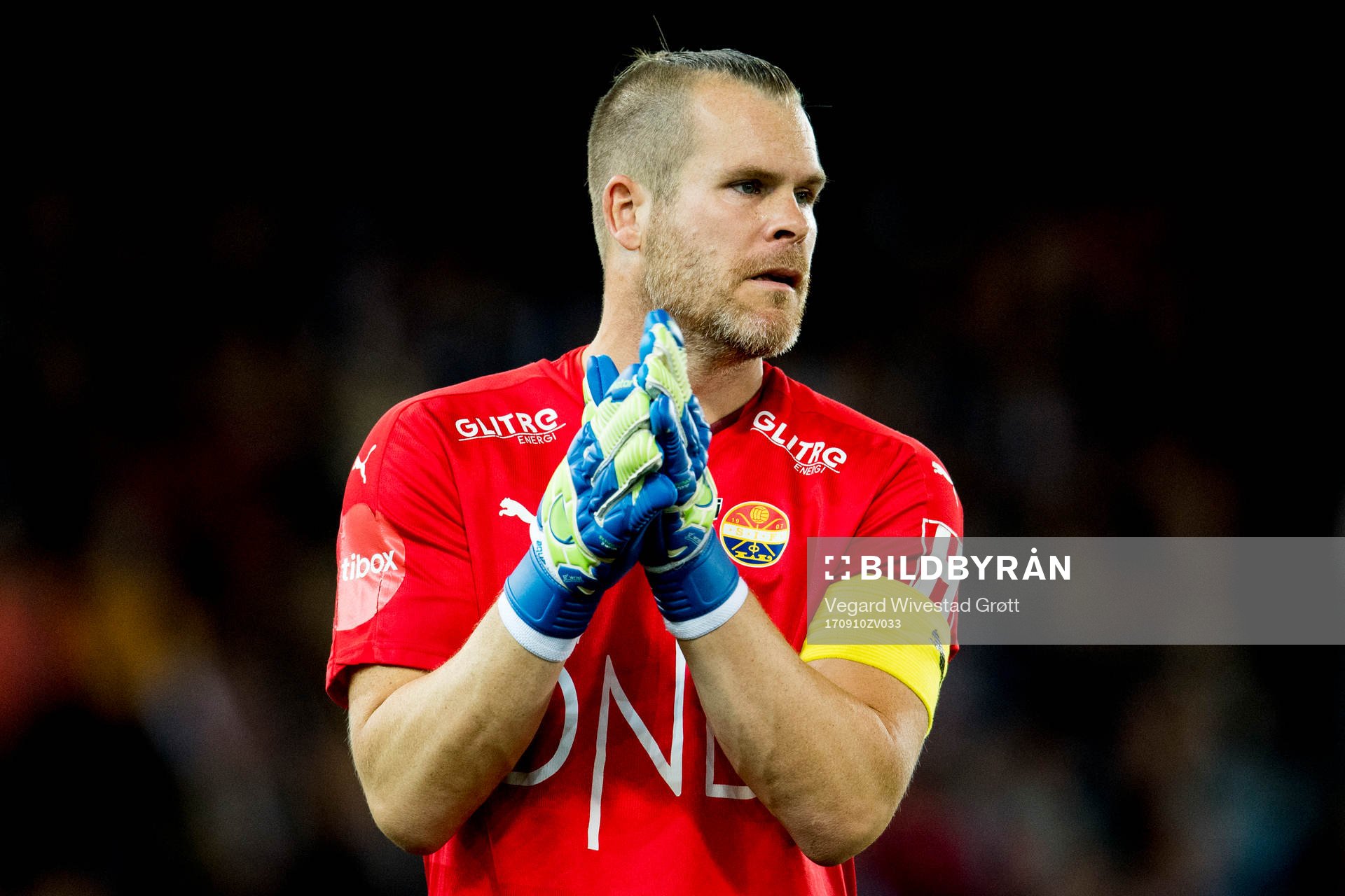 Goalkeeper Espen Bugge Pettersen of Strømsgodset