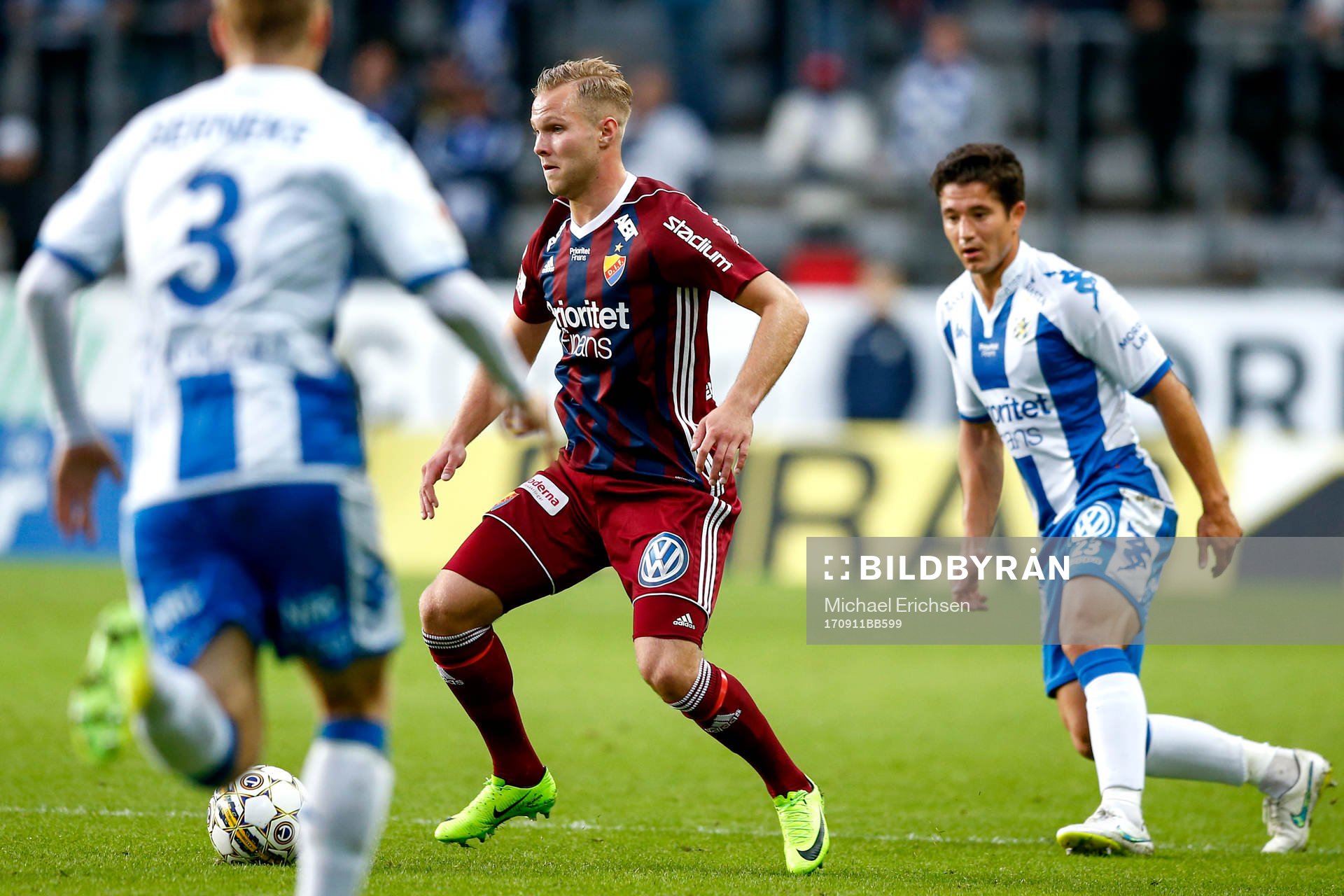 Djurgårdens Gustav Engvall och IFK Göteborgs David Boo