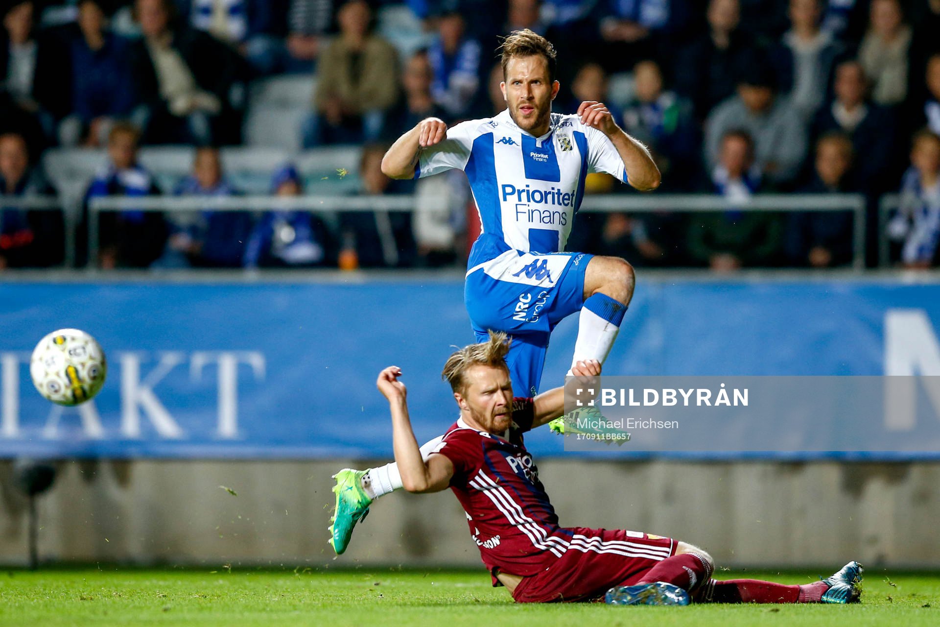 IFK Göteborgs Tobias Hysén och Djurgårdens Jacob Une
