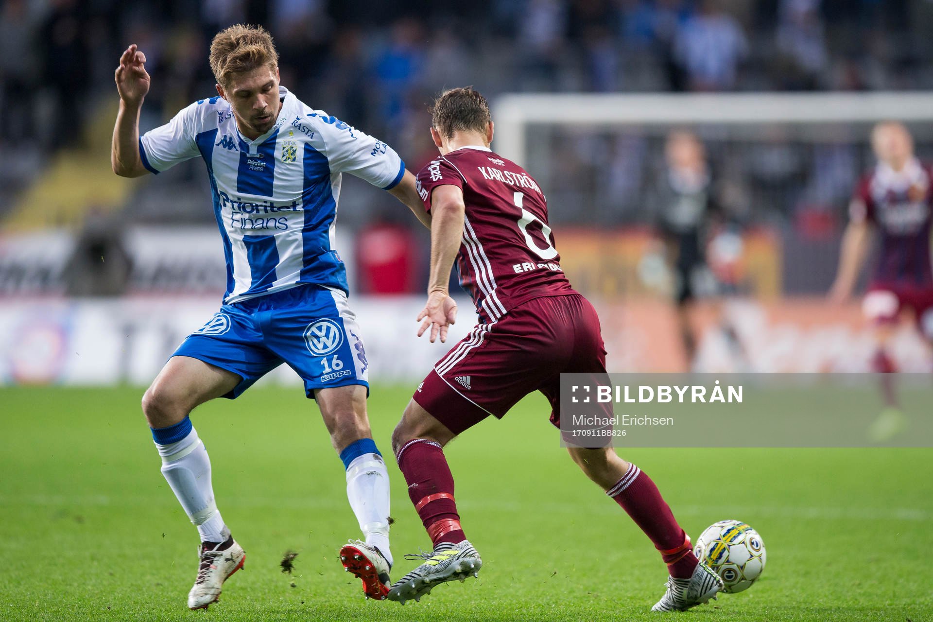 Djurgårdens Jesper Karlström mot IFK Göteborgs Mikael