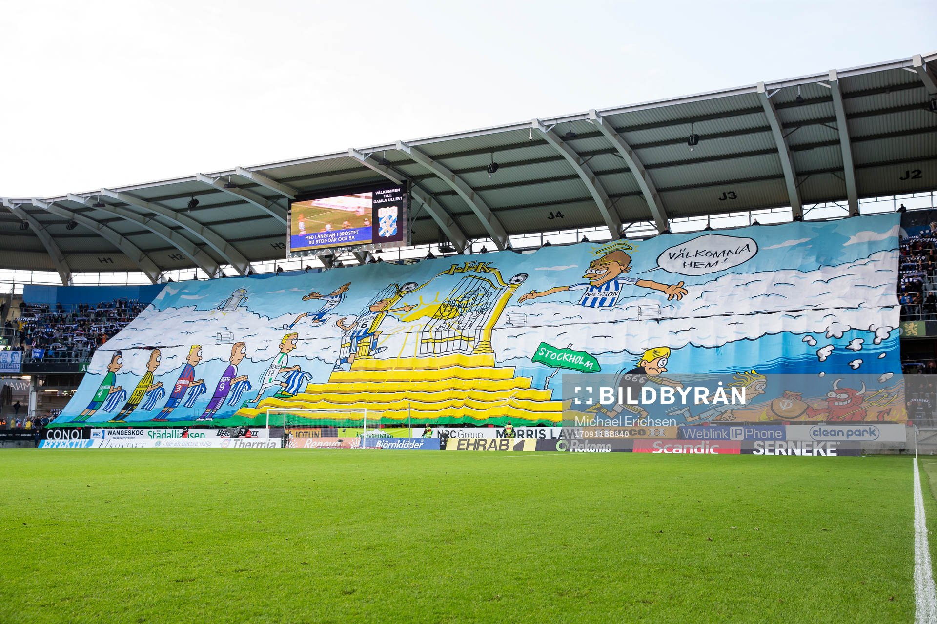 IFK Göteborgs klack med ett TIFO innan