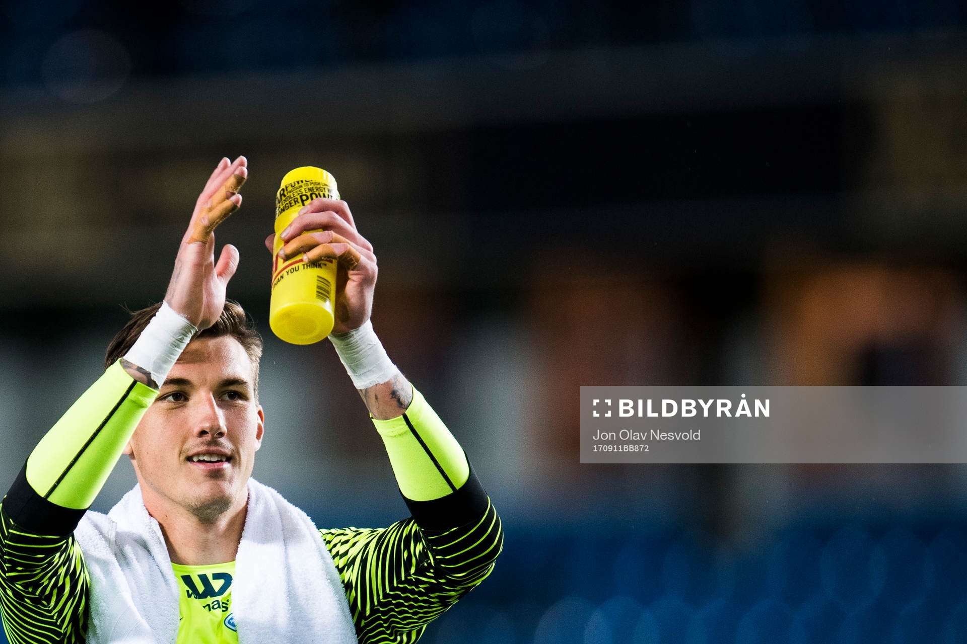 Goalkeeper Andreas Christopher Linde of Molde celebrates
