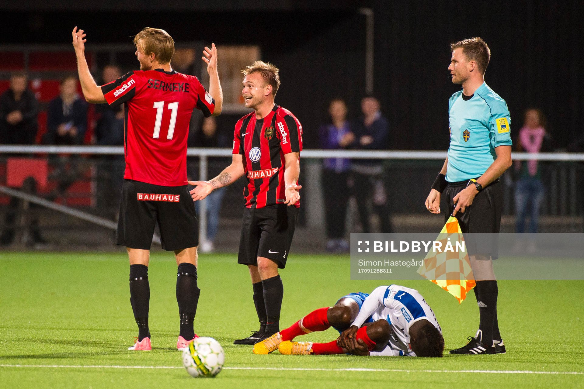 Helsingborgs Edwin Gyimah har ont