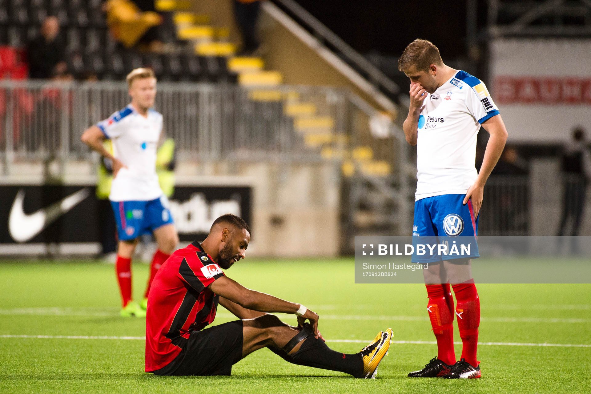 Brommapojkarnas Kyle Konwea har ont