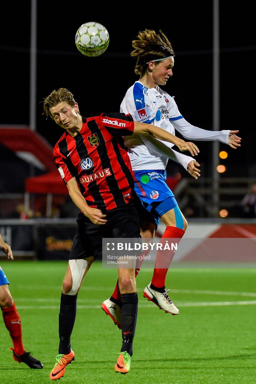 Brommapojkarnas Johan Falkmar och Helsingborgs Max Svensson
