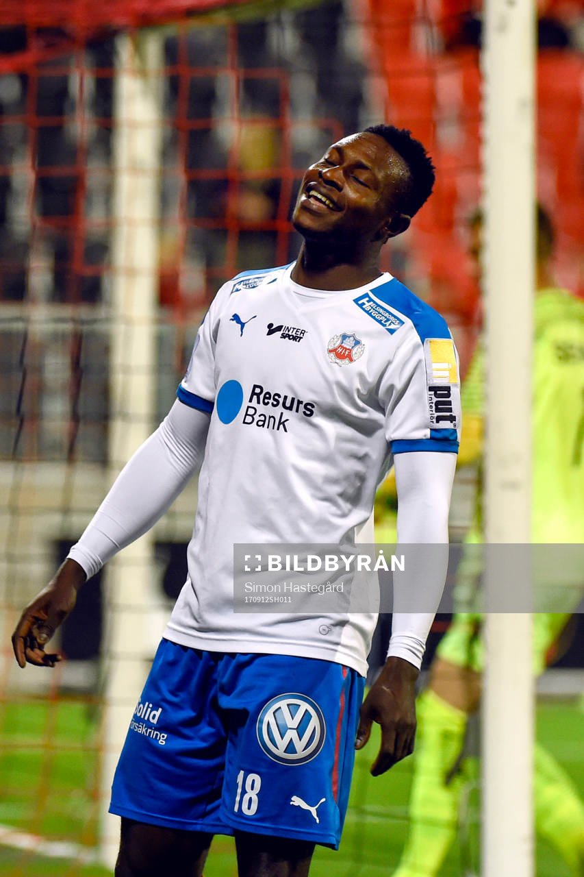 Helsingborgs Oke Akpoveta deppar