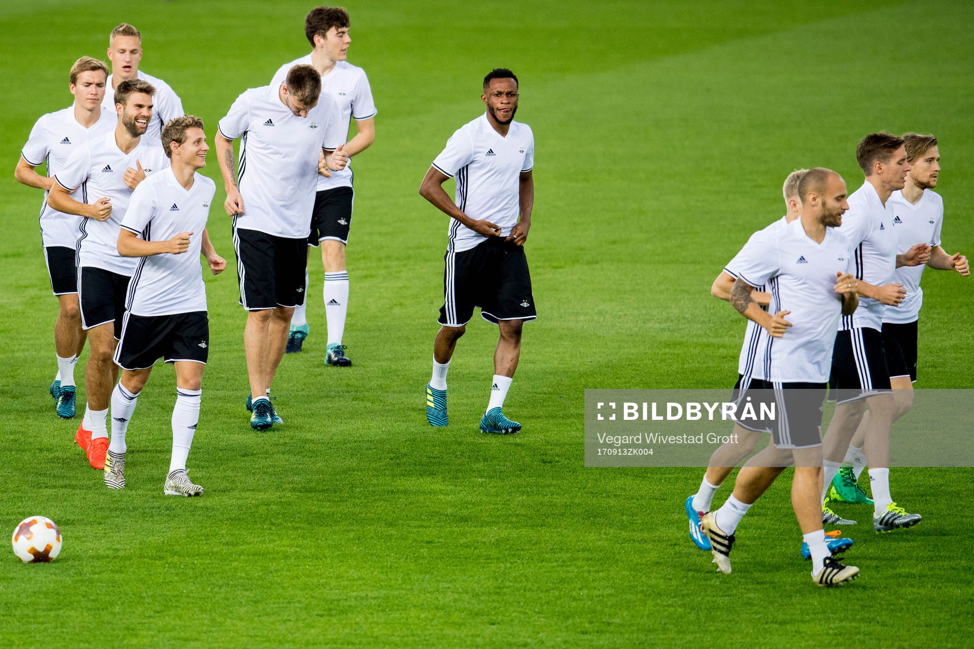 Samuel Adegbenro and his teammates of Rosenborg