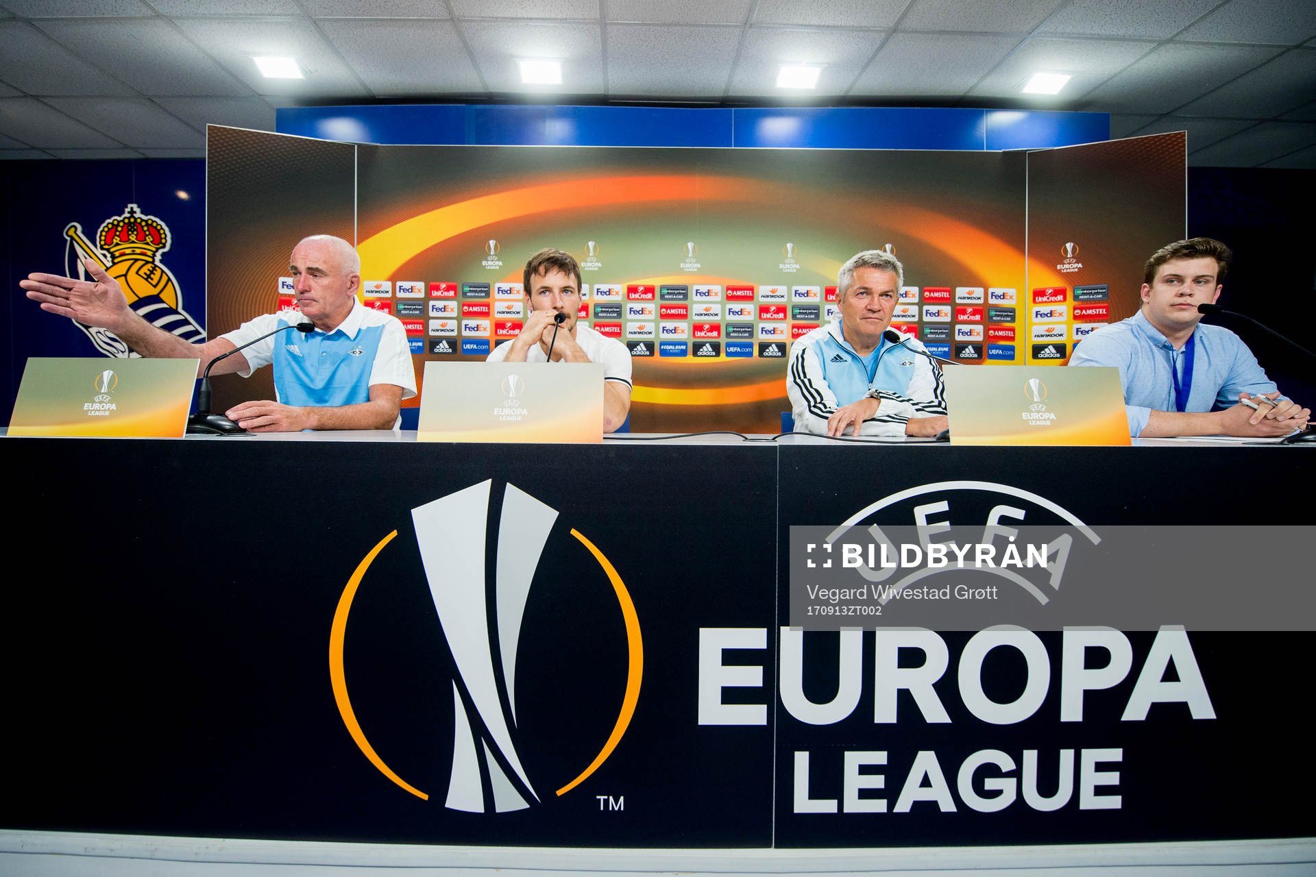 Harald Pedersen, press chief of Rosenborg, Mike Jensen and