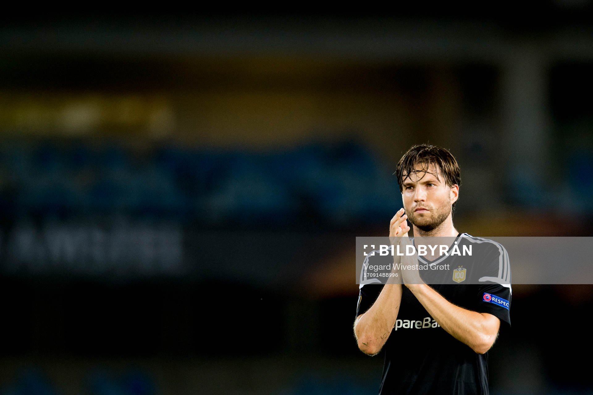 Marius Lundemo of Rosenborg after the UEFA Europa League match between Real Sociedad and Rosenborg on September 14, 2017 in San Sebastian.