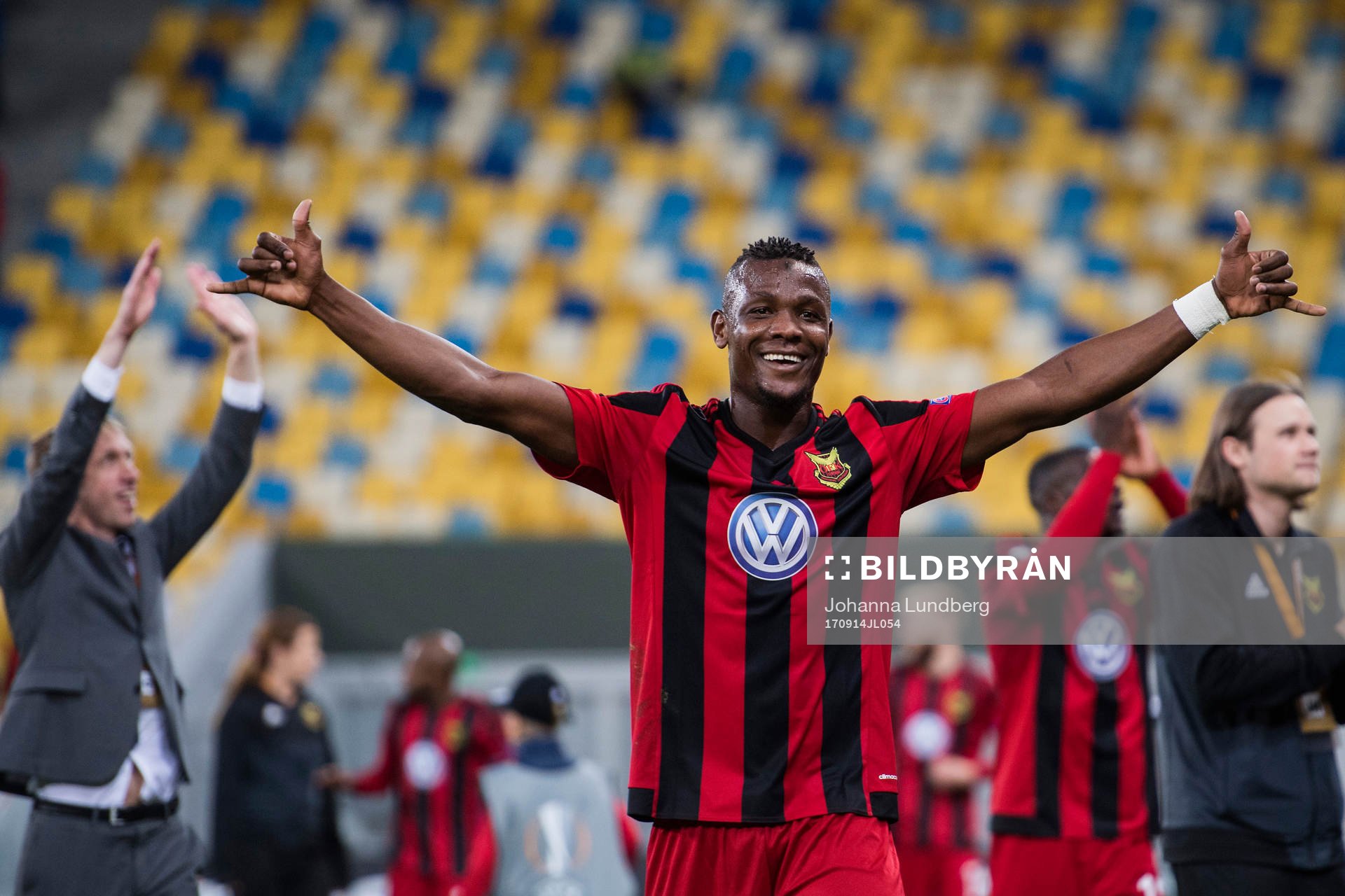 Östersunds Salisu Abdullahi Gero jublar