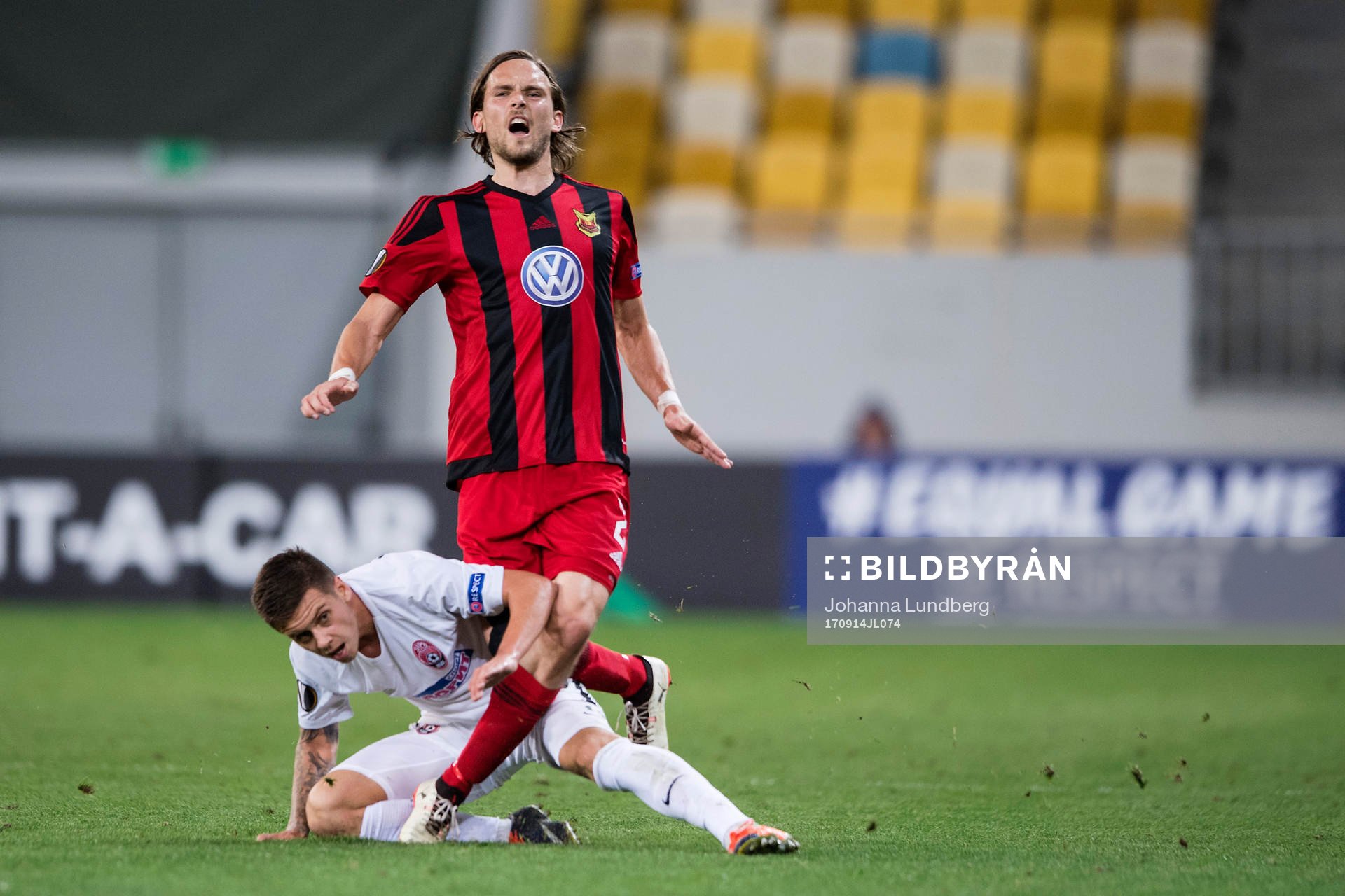 Östersunds Tom Pettersson och Zoryas Maksym Lunov