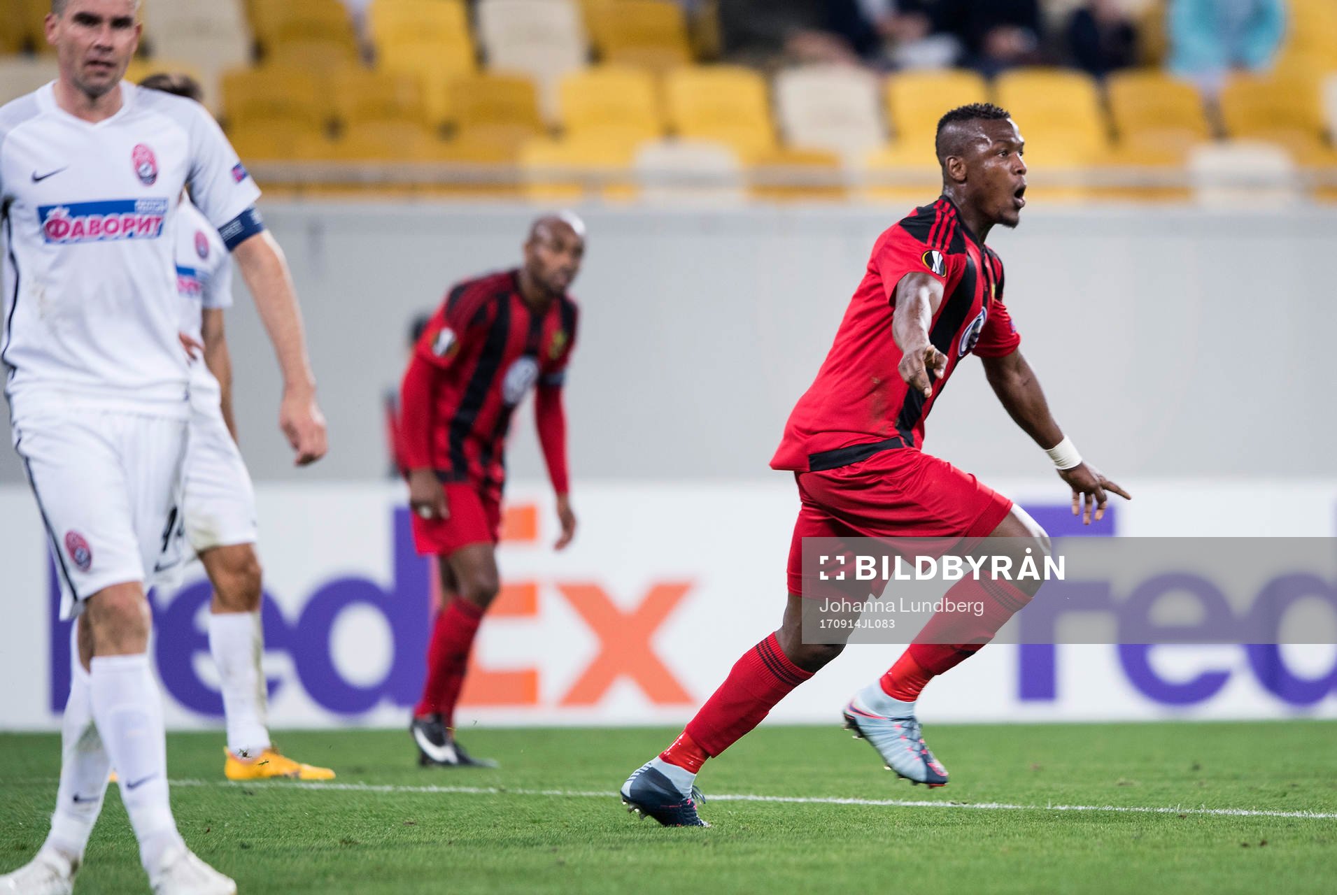 Östersunds Salisu Abdullahi Gero jublar