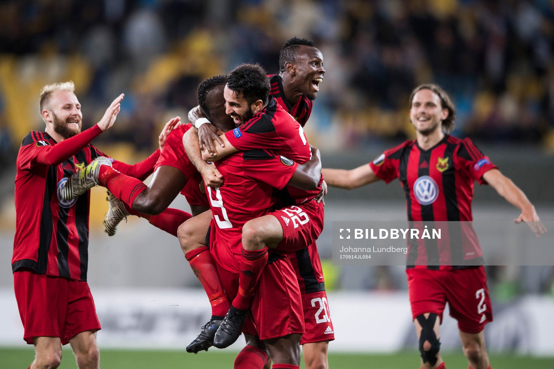 Östersunds Curtis Edwards, Samuel Mensiro och Brwa Nouri
