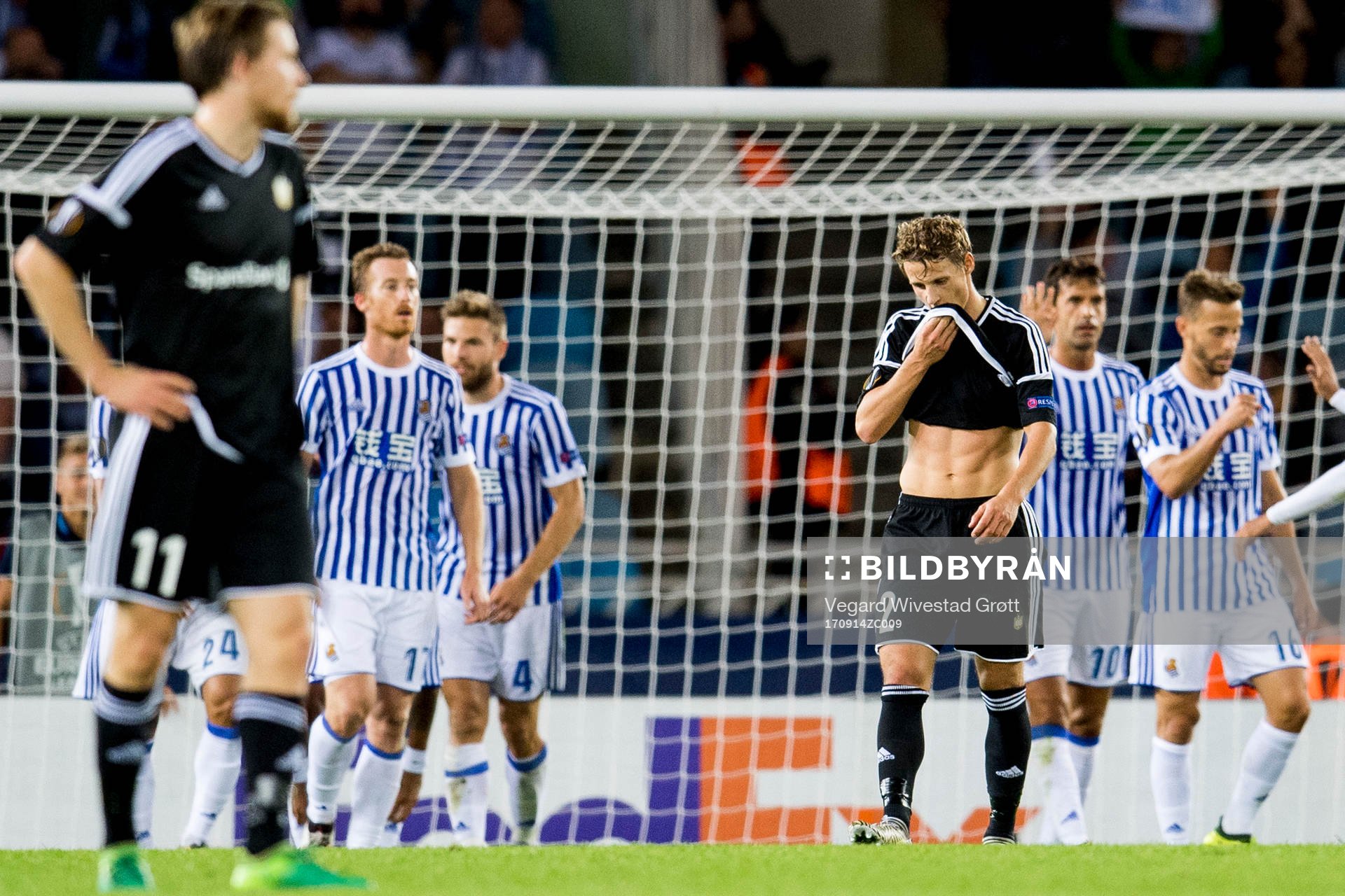 Vegar Eggen Hedenstad of Rosenborg looks dejected