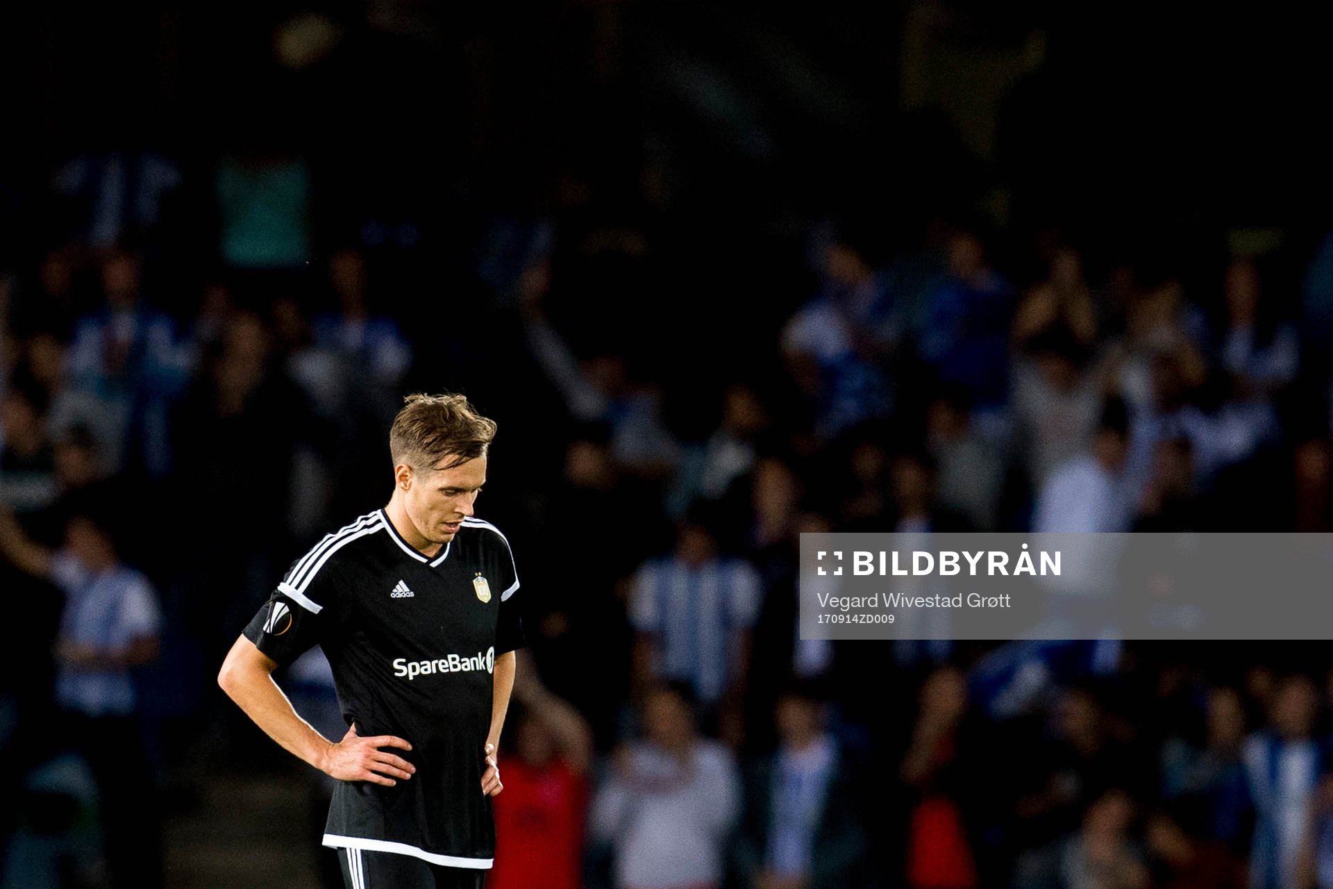Anders Konradsen of Rosenborg looks dejected