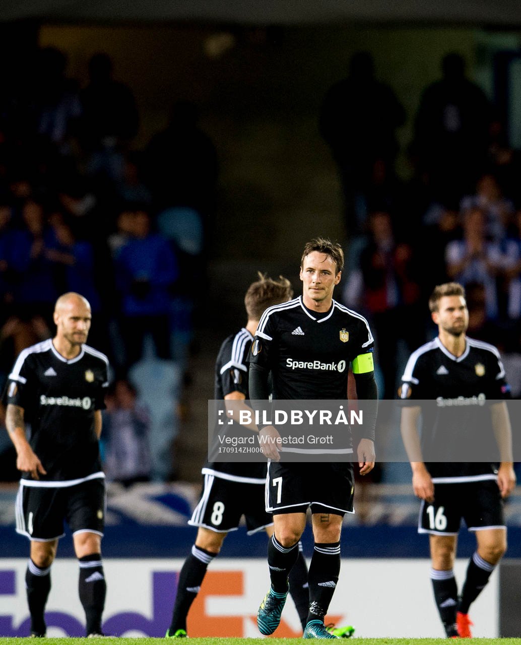Mike Jensen of Rosenborg looks dejected