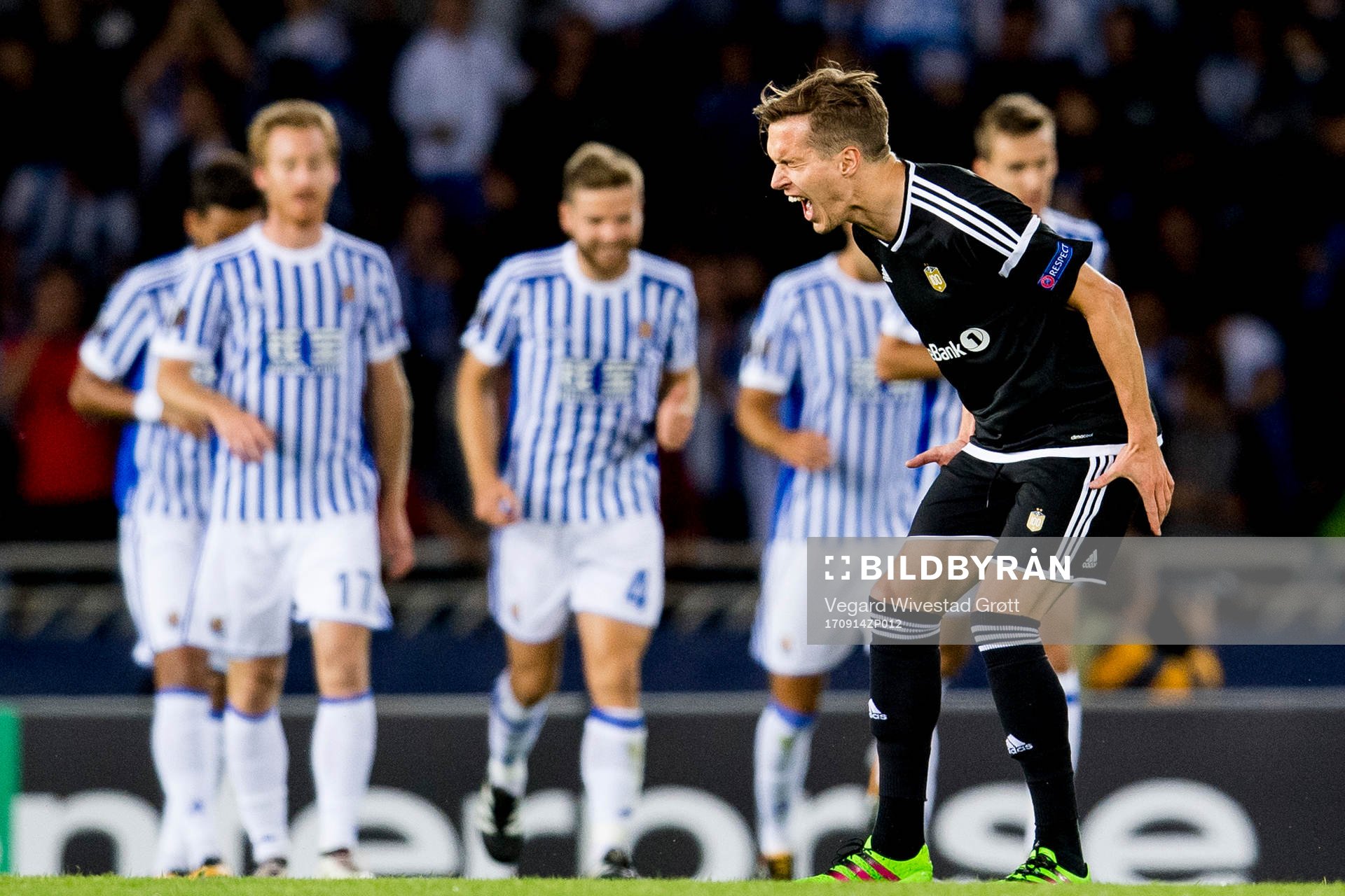 Anders Konradsen of Rosenborg reacts