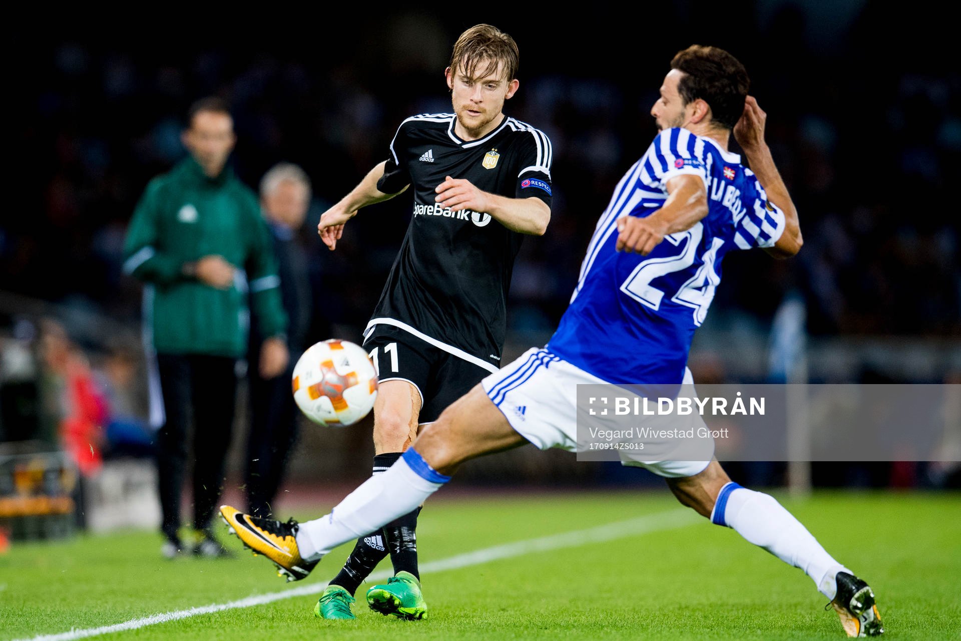 Yann-Erik de Lanlay of Rosenborg and Alberto de la Bella of