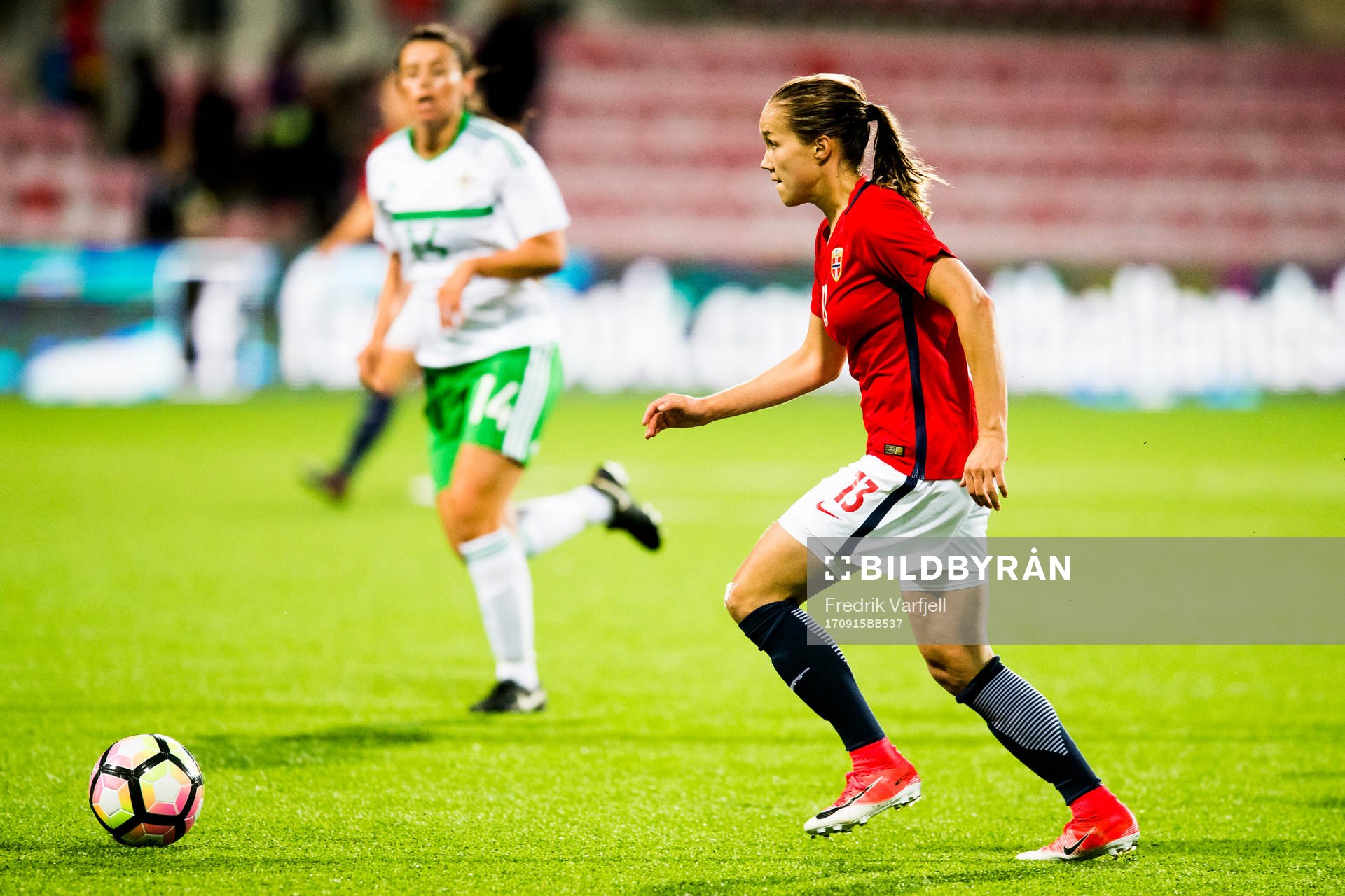 Guro Reiten of Norway run to score 4-1