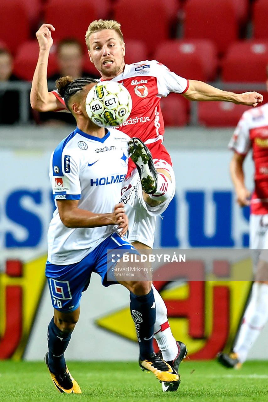 Kalmars Jonathan Ring och Norrköpings Alexander Jacobsen
