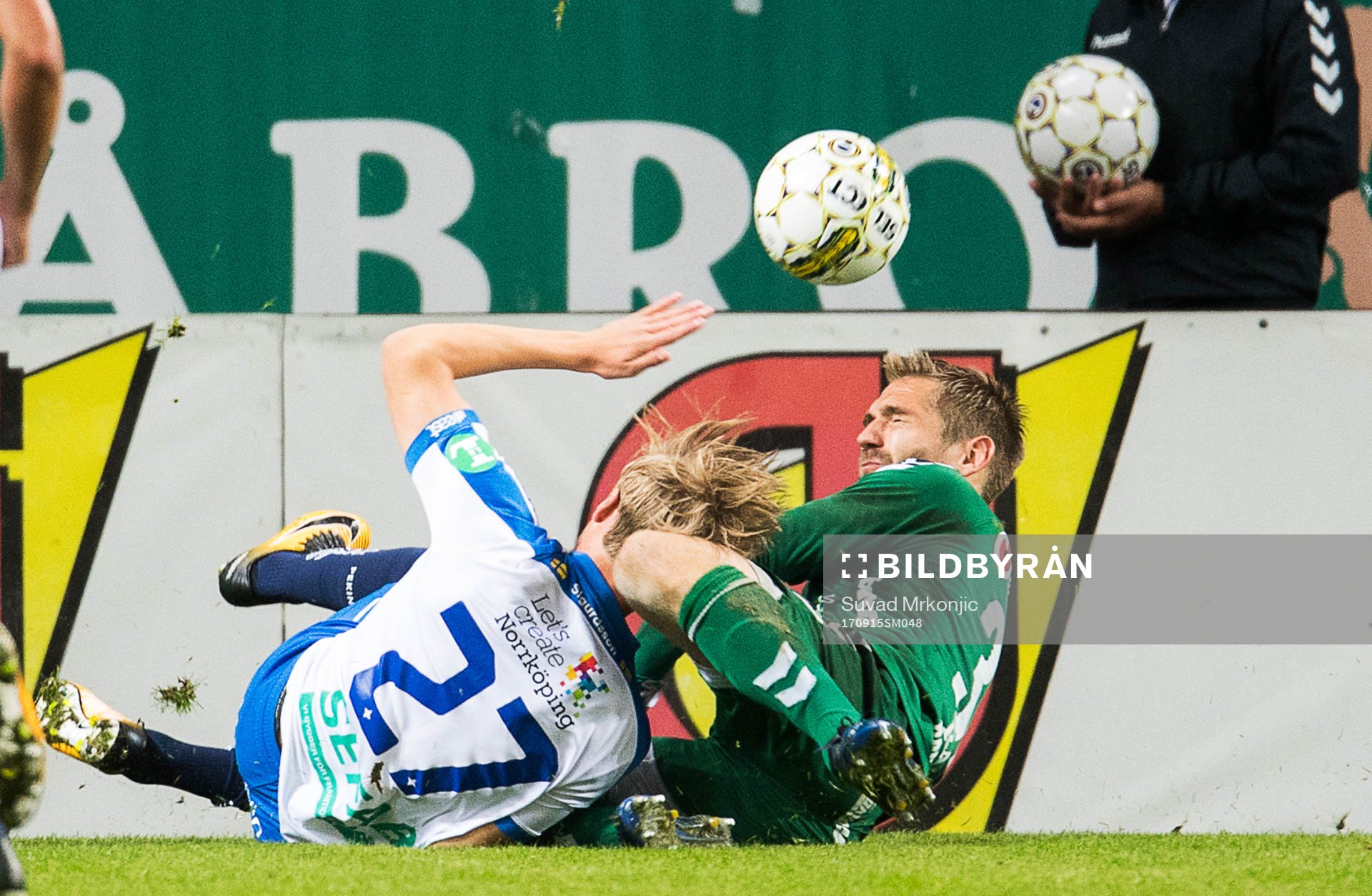Kalmars målvakt Lucas Hägg-Johansson och Norrköpings