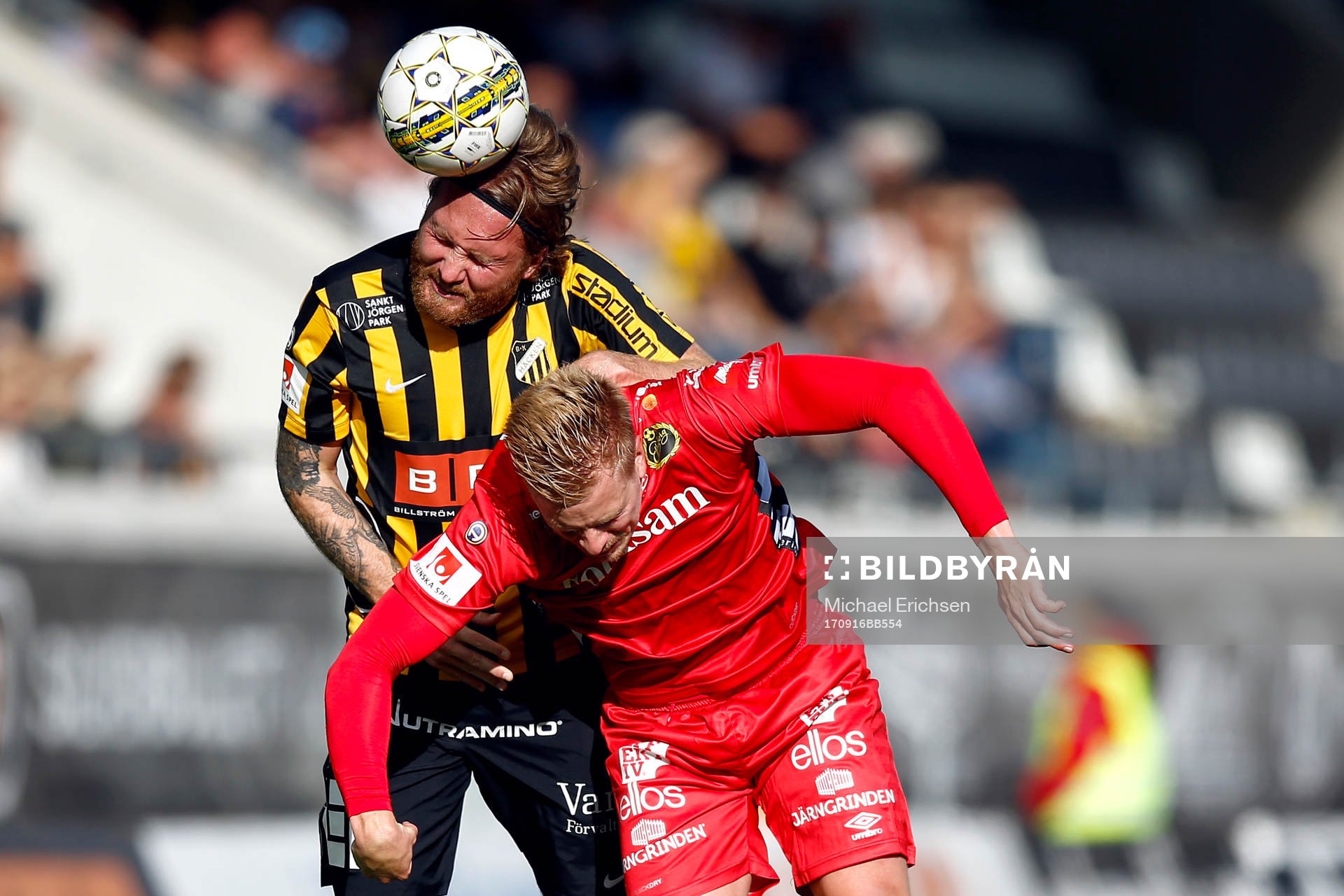 Häckens Emil Wahlström och Elfsborgs Per Frick