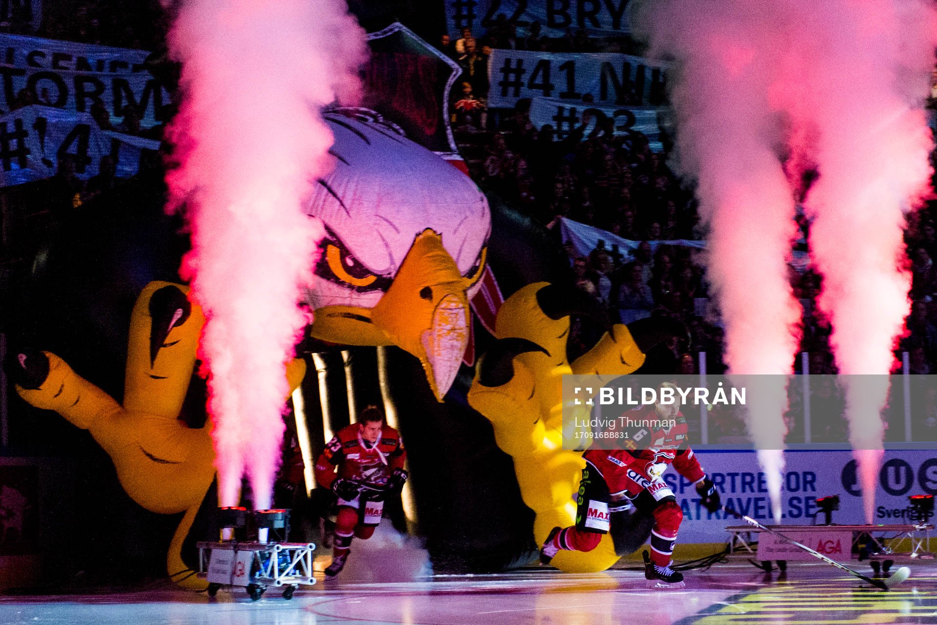 Malmö Redhawks Stefan Warg kommer in till ishockeymatchen
