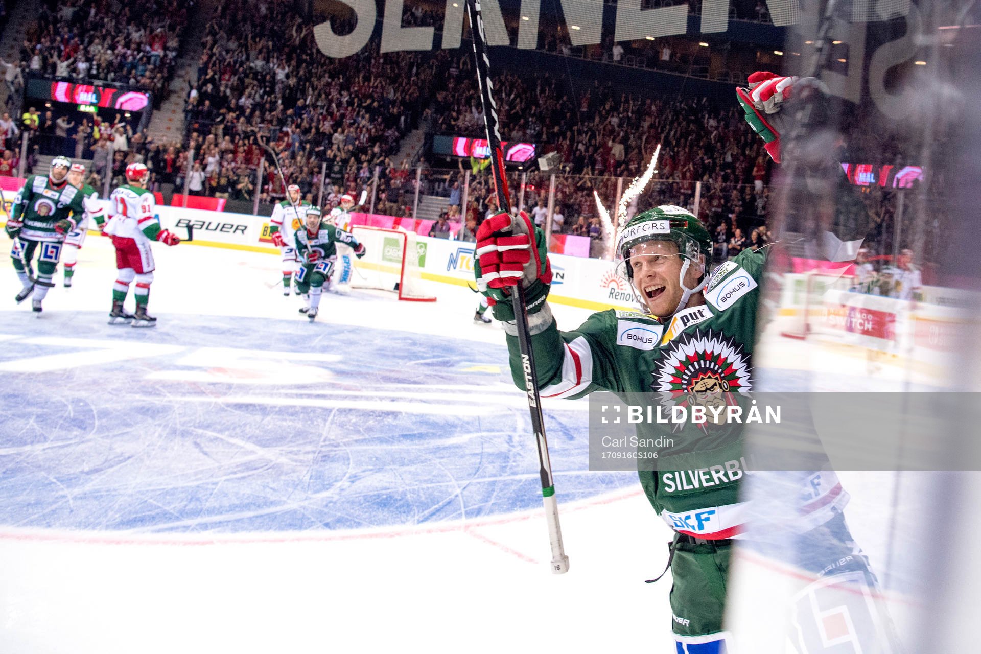 Frölundas Ryan Lasch jublar