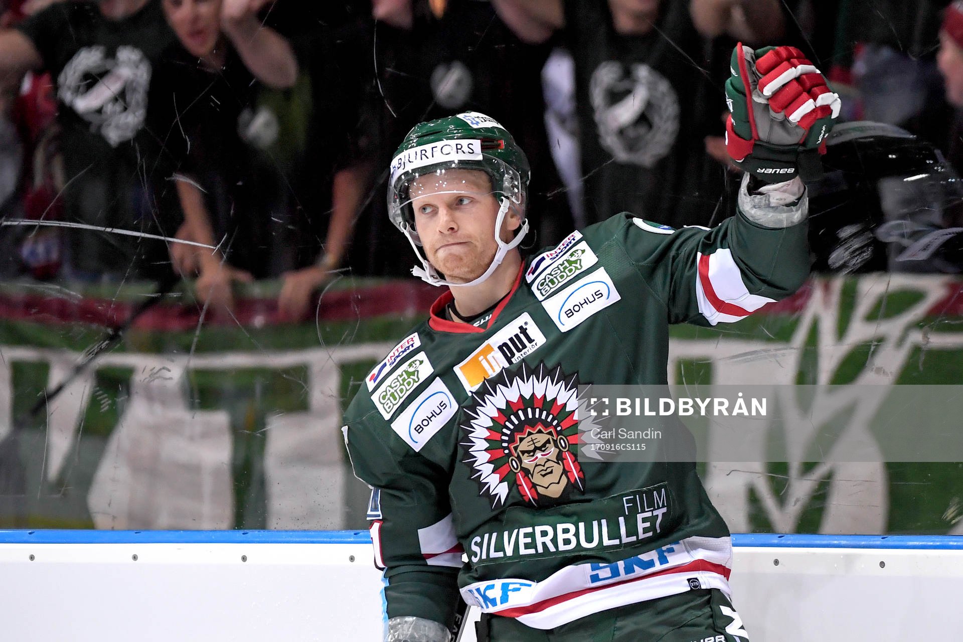 Frölundas Ryan Lasch jublar