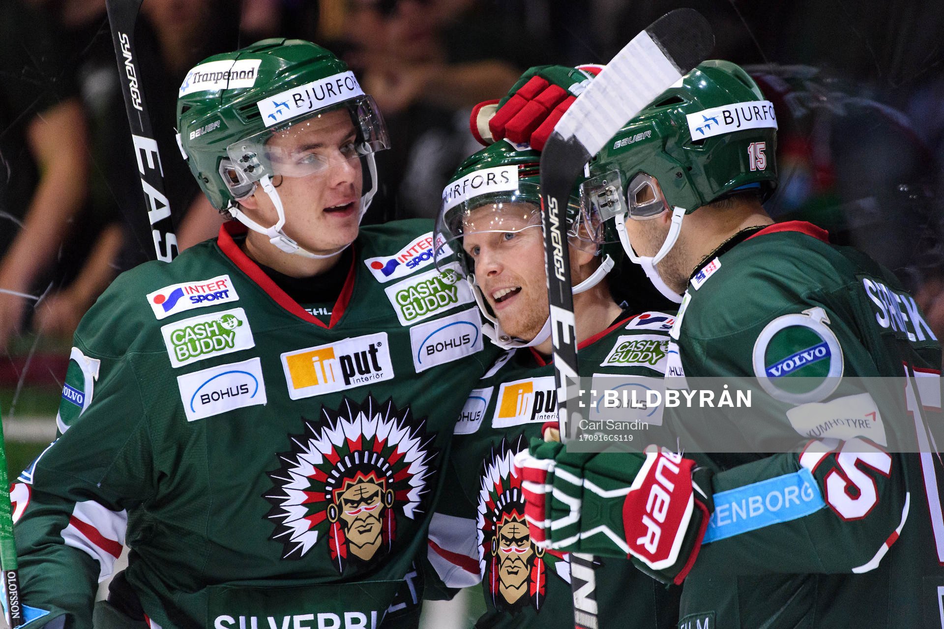 Frölundas Victor Olofsson, Ryan Lasch och Matt Donovan