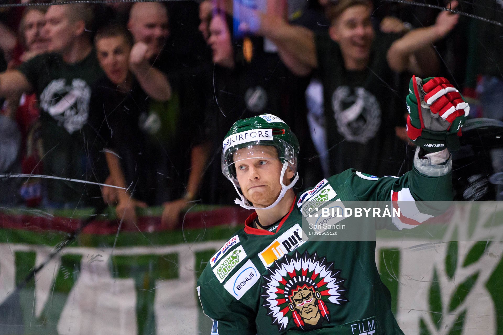 Frölundas Ryan Lasch jublar