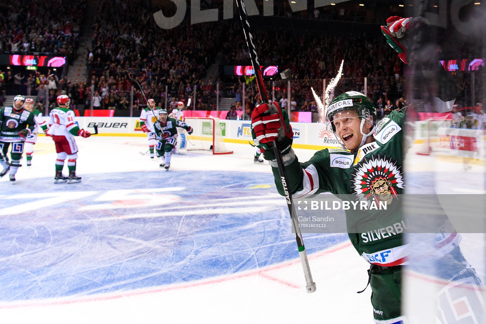 Frölundas Ryan Lasch jublar