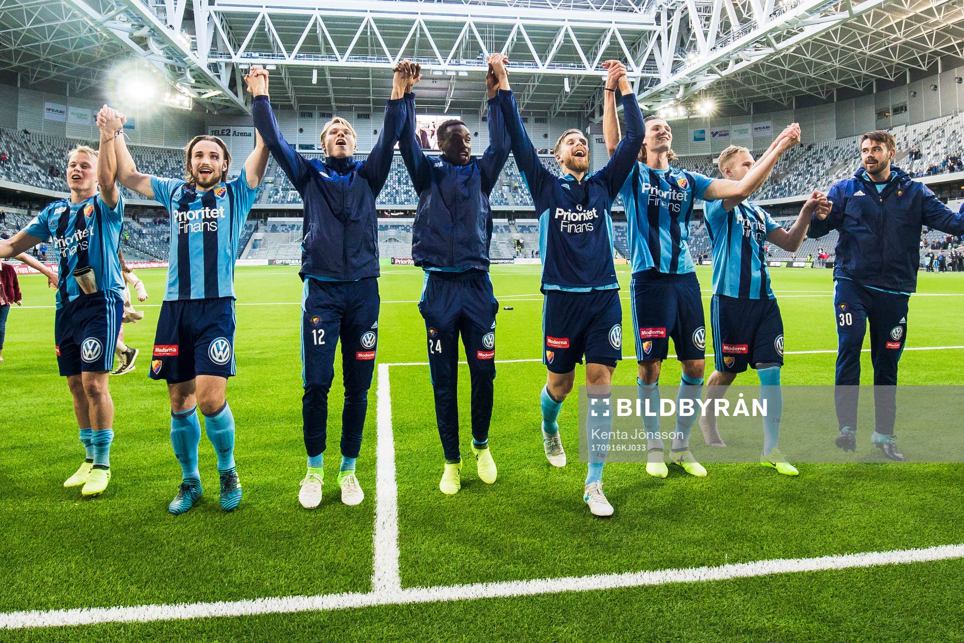 Djurgårdens spelare jublar