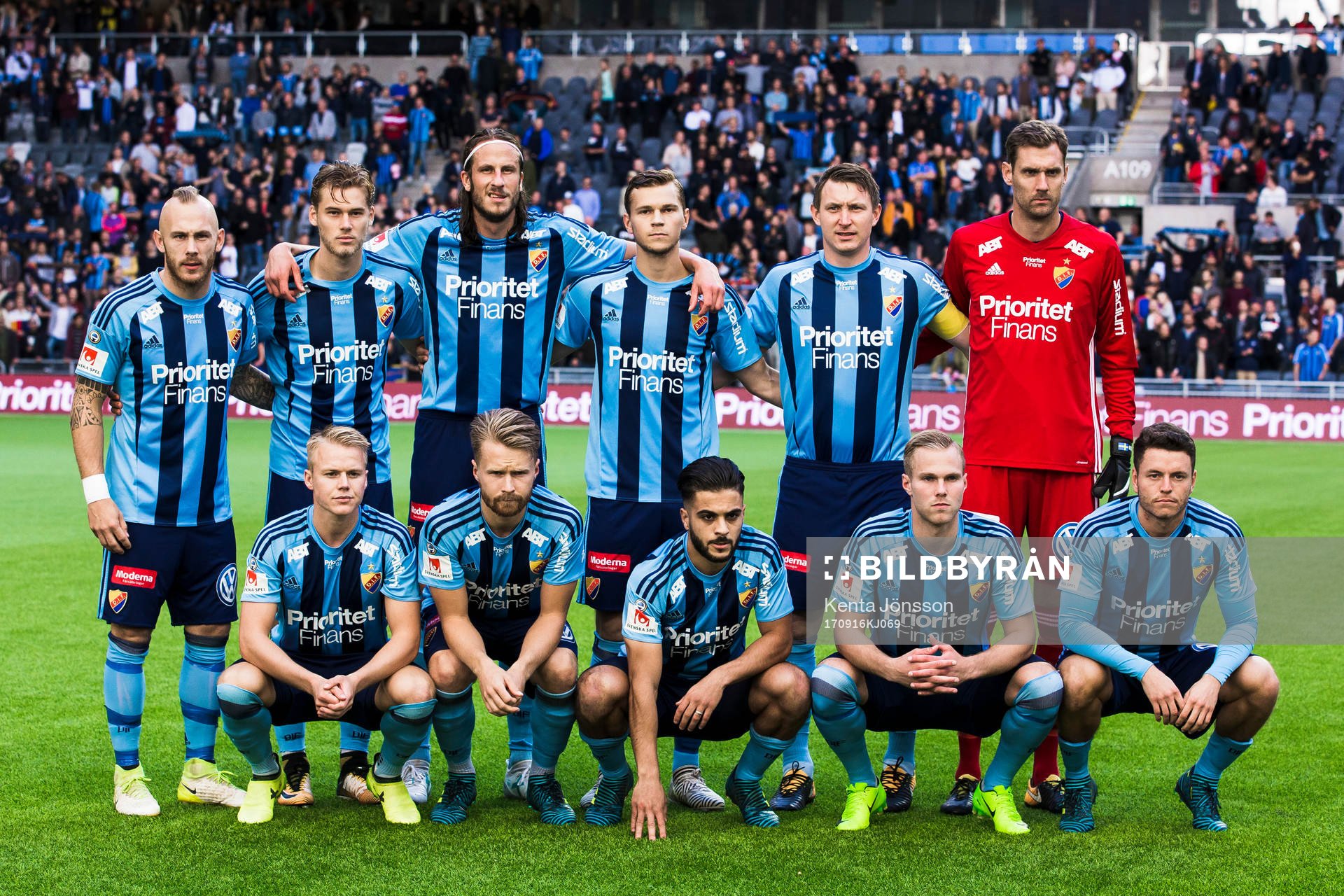 Djurgårdens startelva med Magnus Eriksson , Felix Beijmo