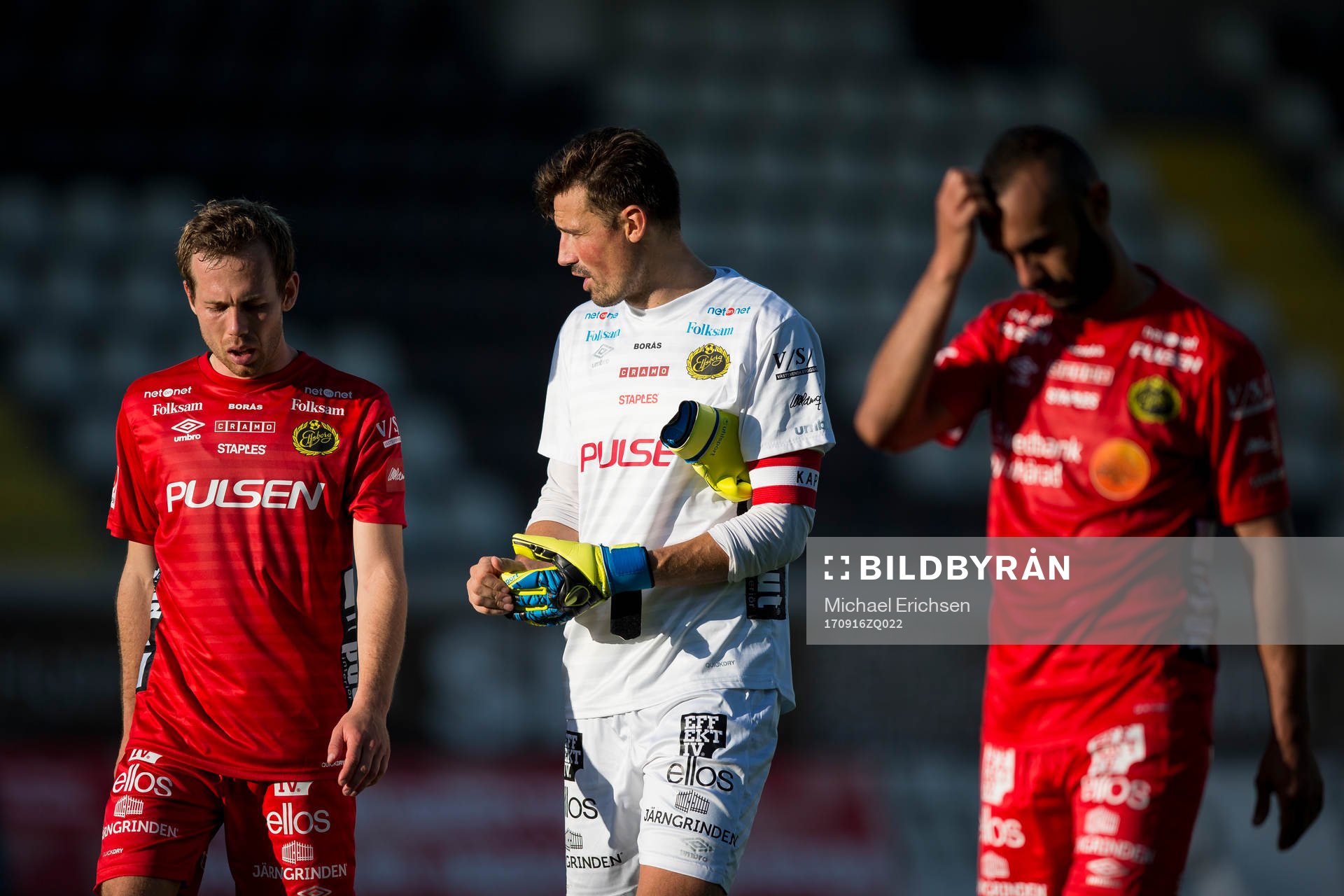 Elfsborgs Anders Randrup, Issam Jebali och målvakt Kevin