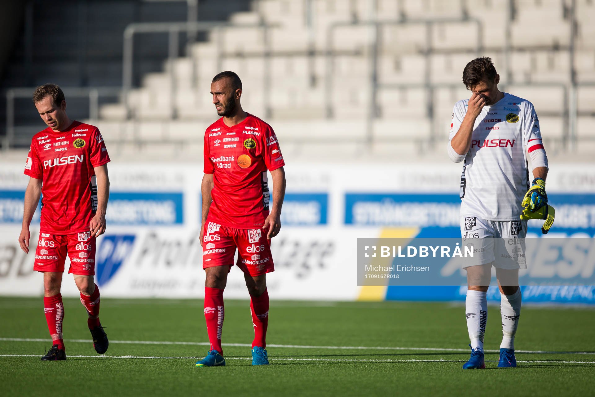 Elfsborgs Anders Randrup, Issam Jebali och målvakt Kevin