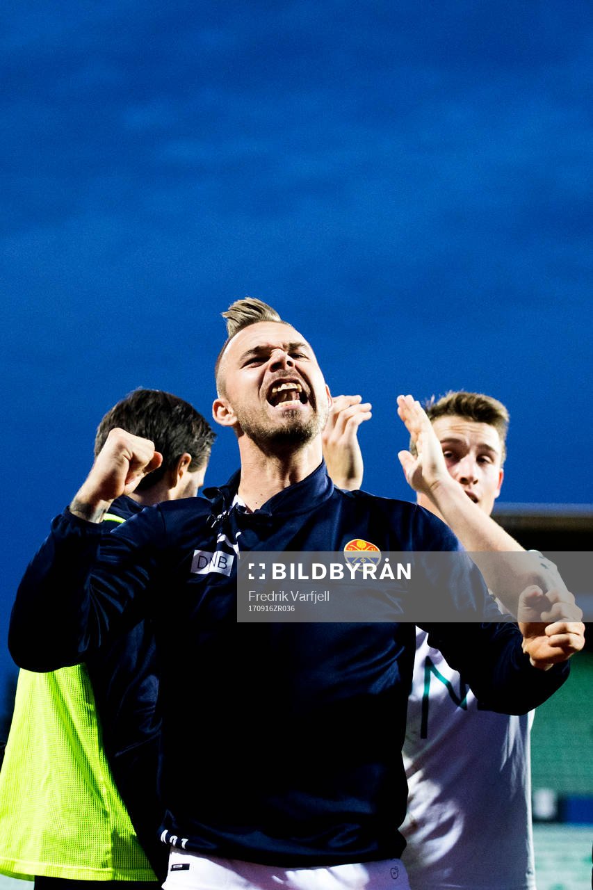Marcus Pedersen of Strømsgodset celebrates