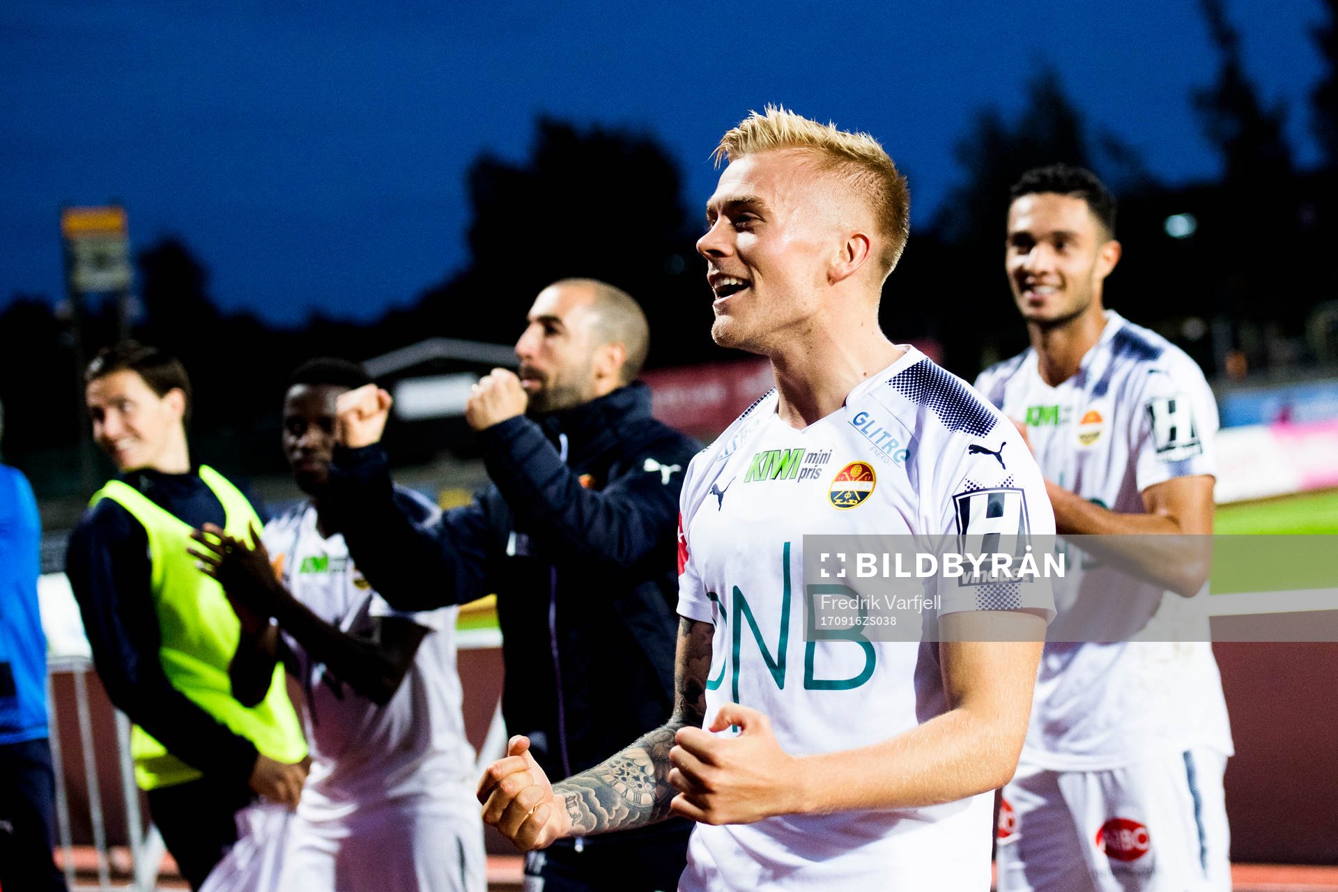 Eirik Ulland Andersen of Strømsgodset celebrates after the Eliteserien match between Stabæk and Strømsgodset on September 16, 2017 in Bekkestua.
