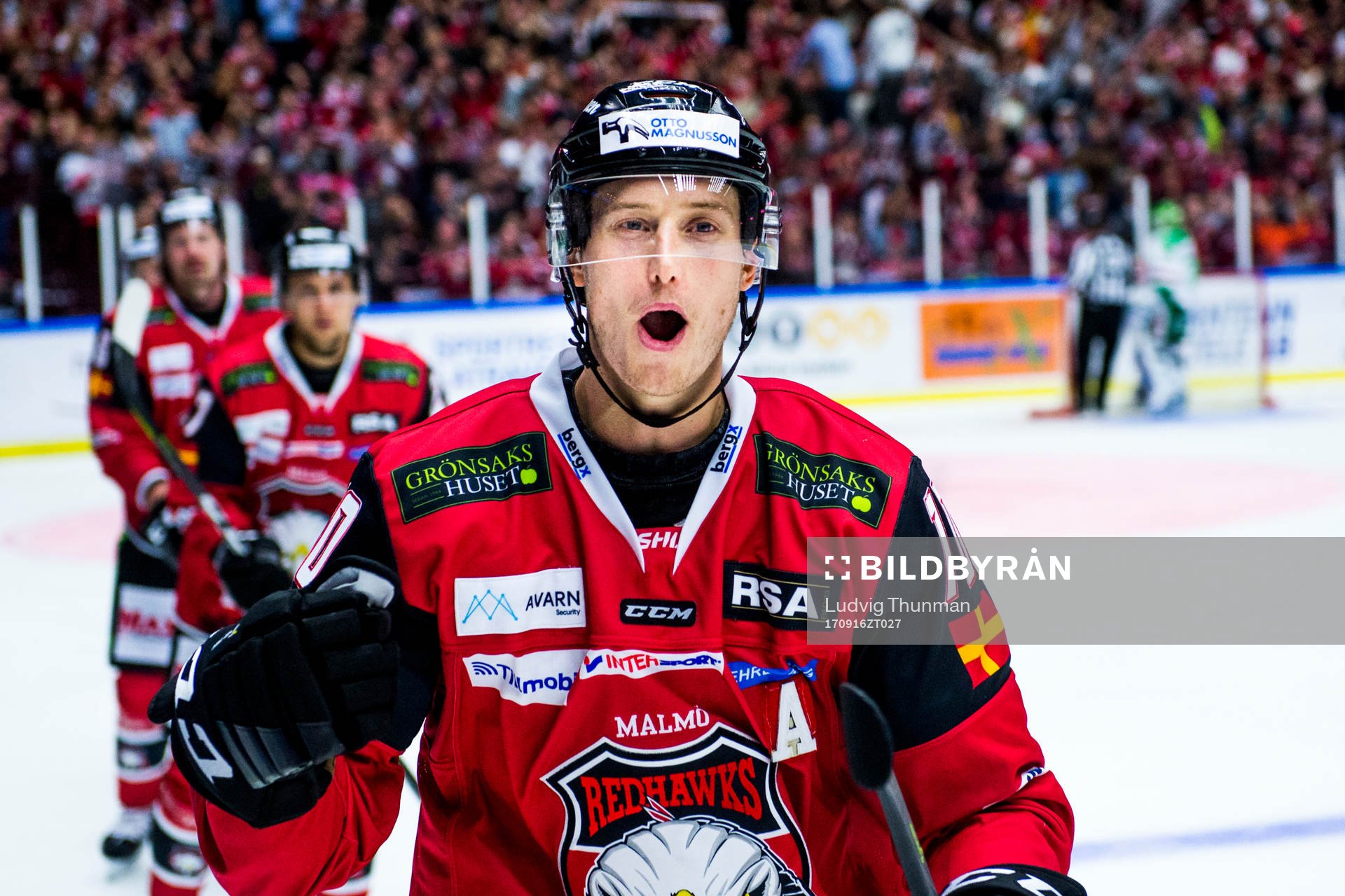 Malmö Redhawks Robin Alvarez jublar