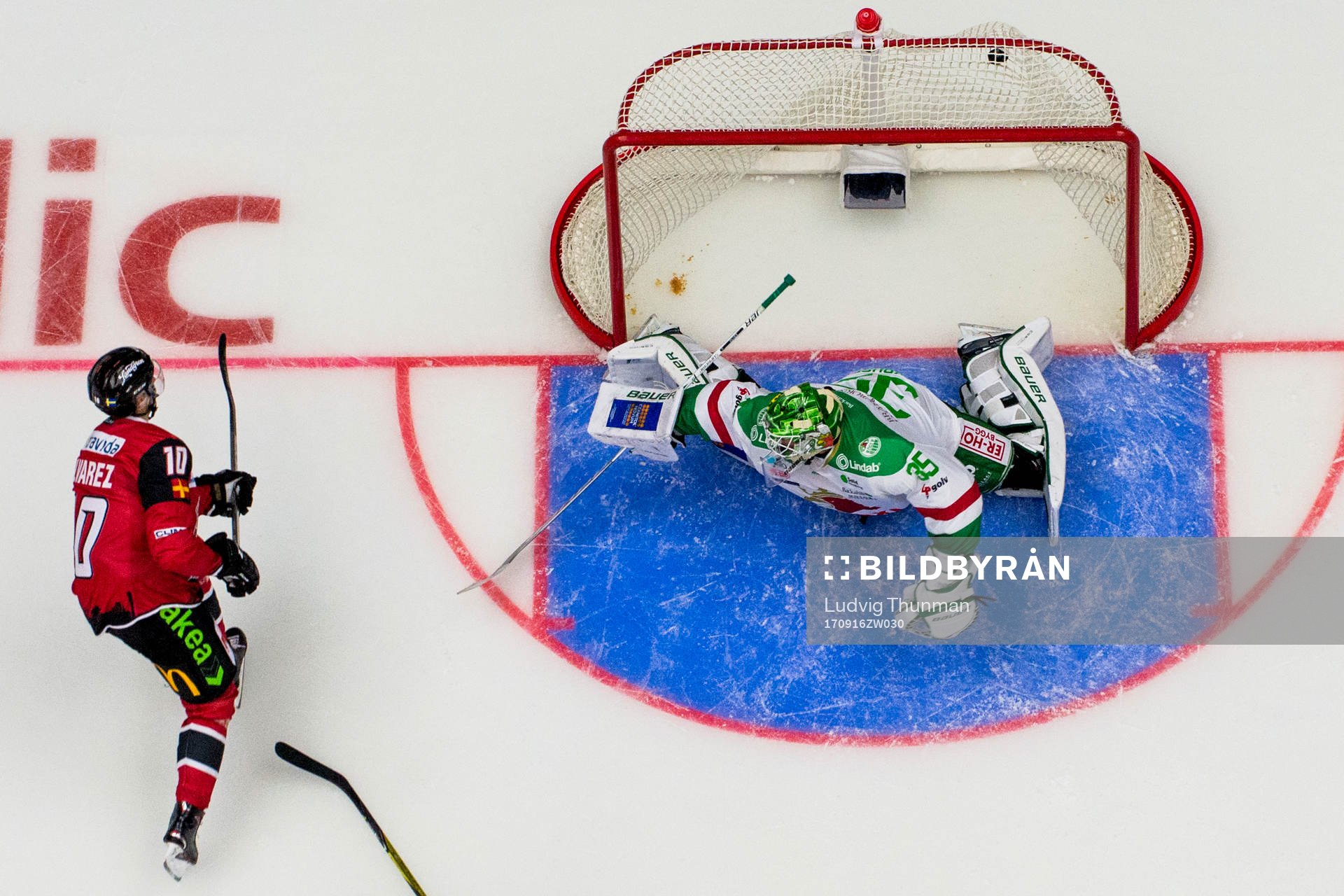 Malmö Redhawks Robin Alvarez gör 4-0 bakom Rögles