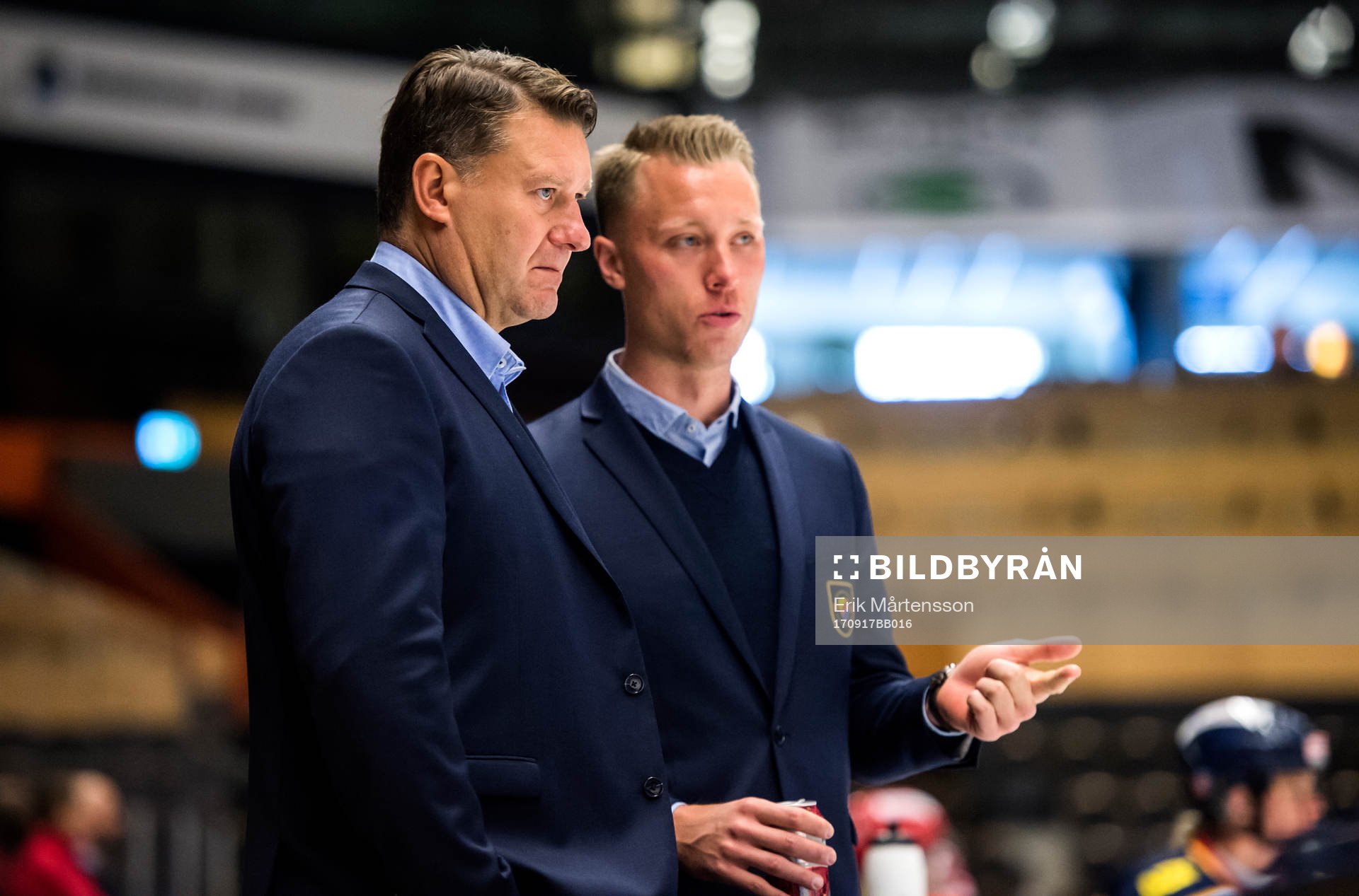 Djurgårdens tränare Roger Öhman och Assisterande