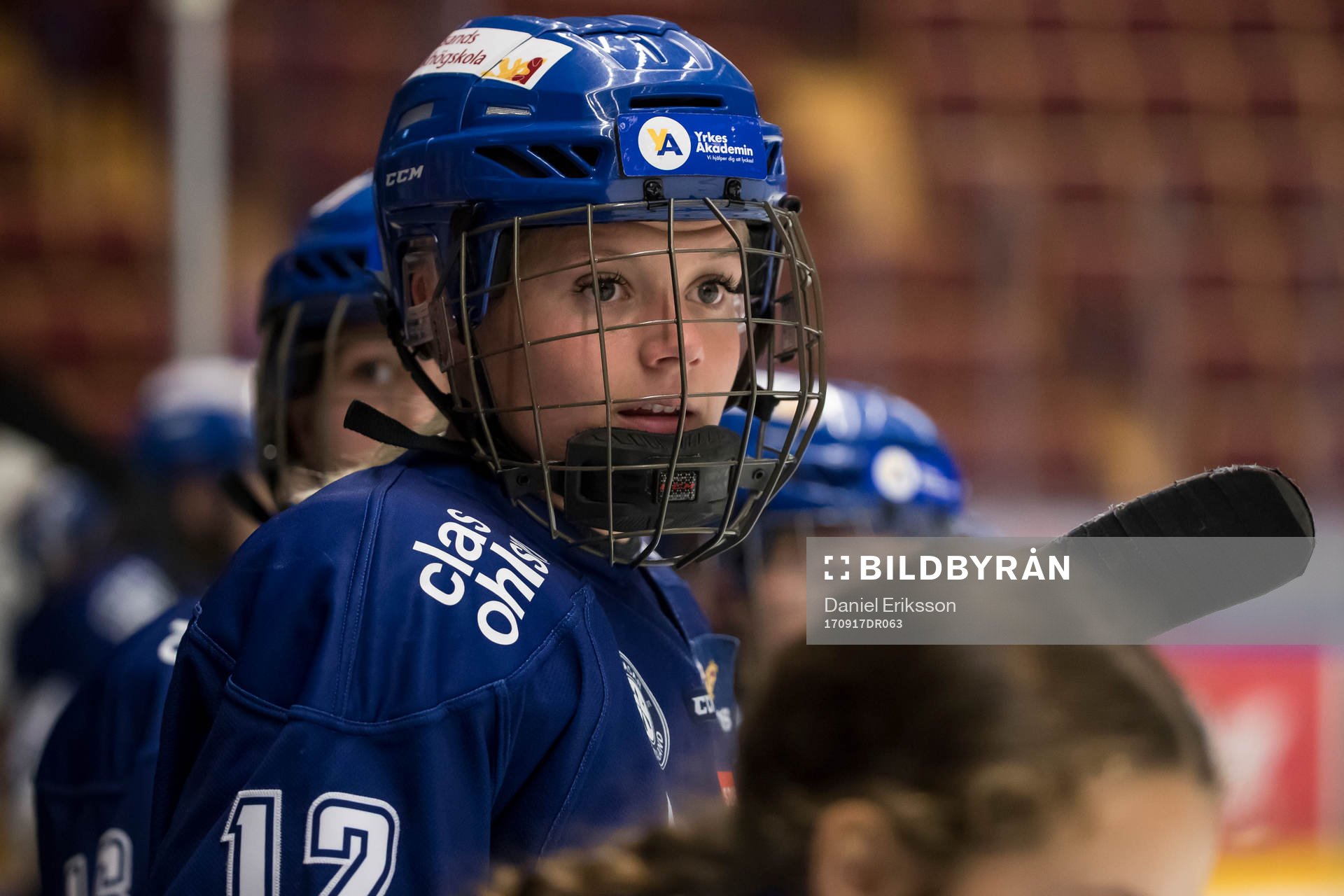 Leksands Emelie Berlin  i ishockeymatchen i SDHL mellan