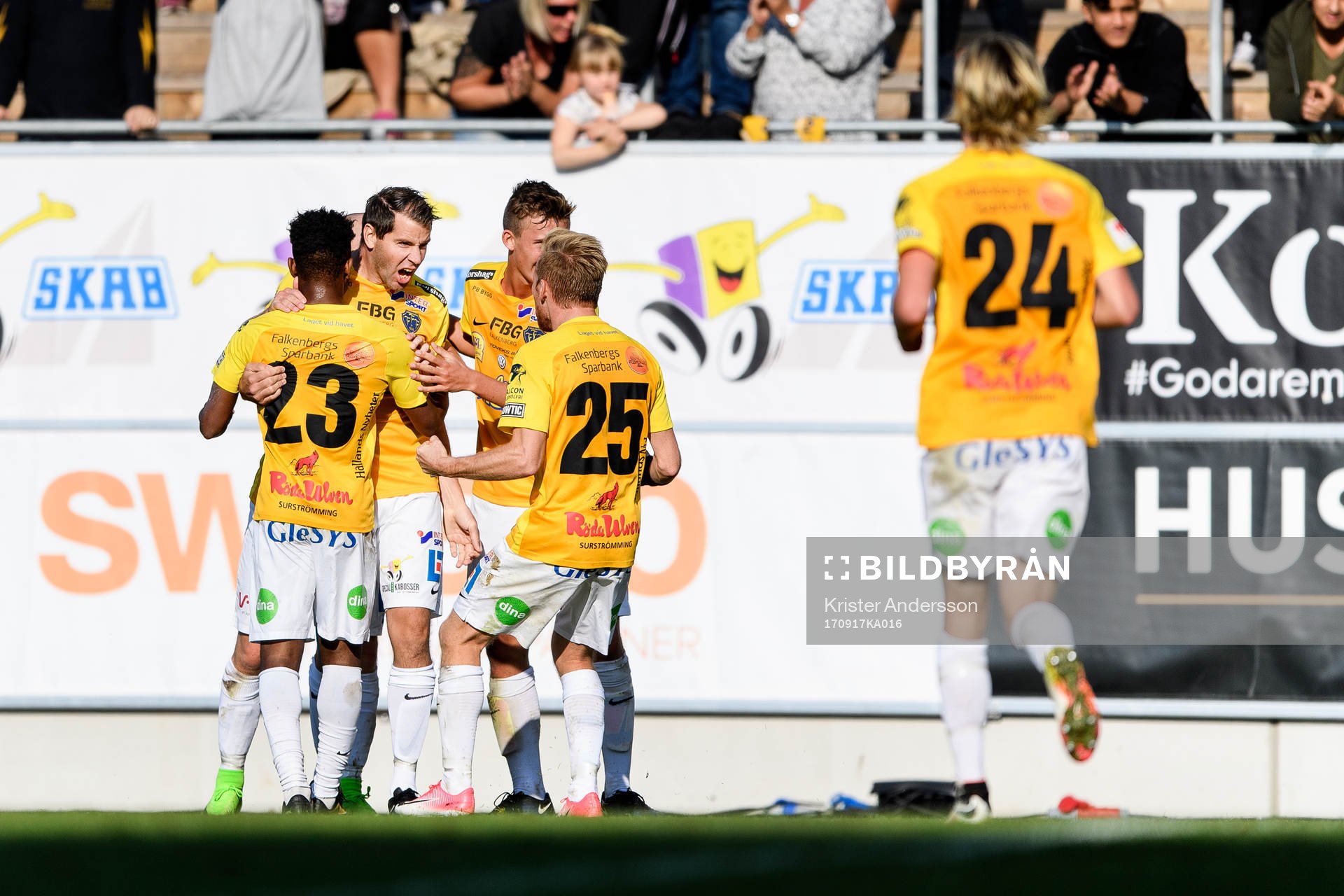 Falkenbergs Stefan Rodevåg jublar