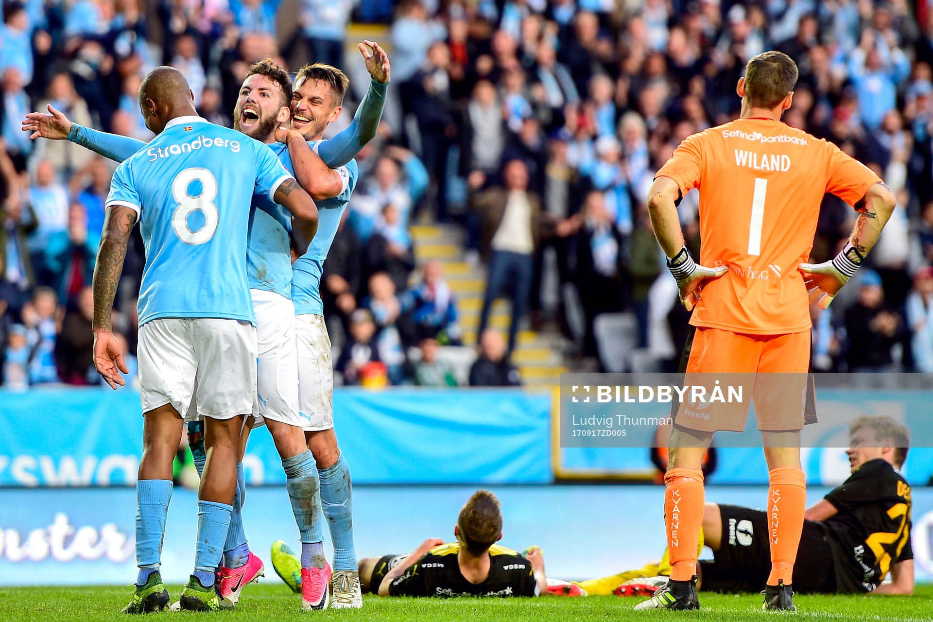 Malmö FFs Carlos Strandberg, Erdal Rakip och Markus