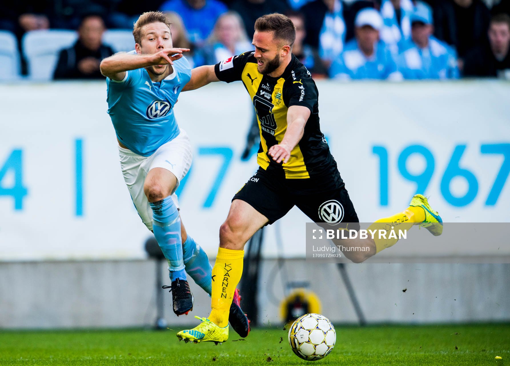 Malmö FFs Anton Tinnerholm och Hammarbys Mats Solheim