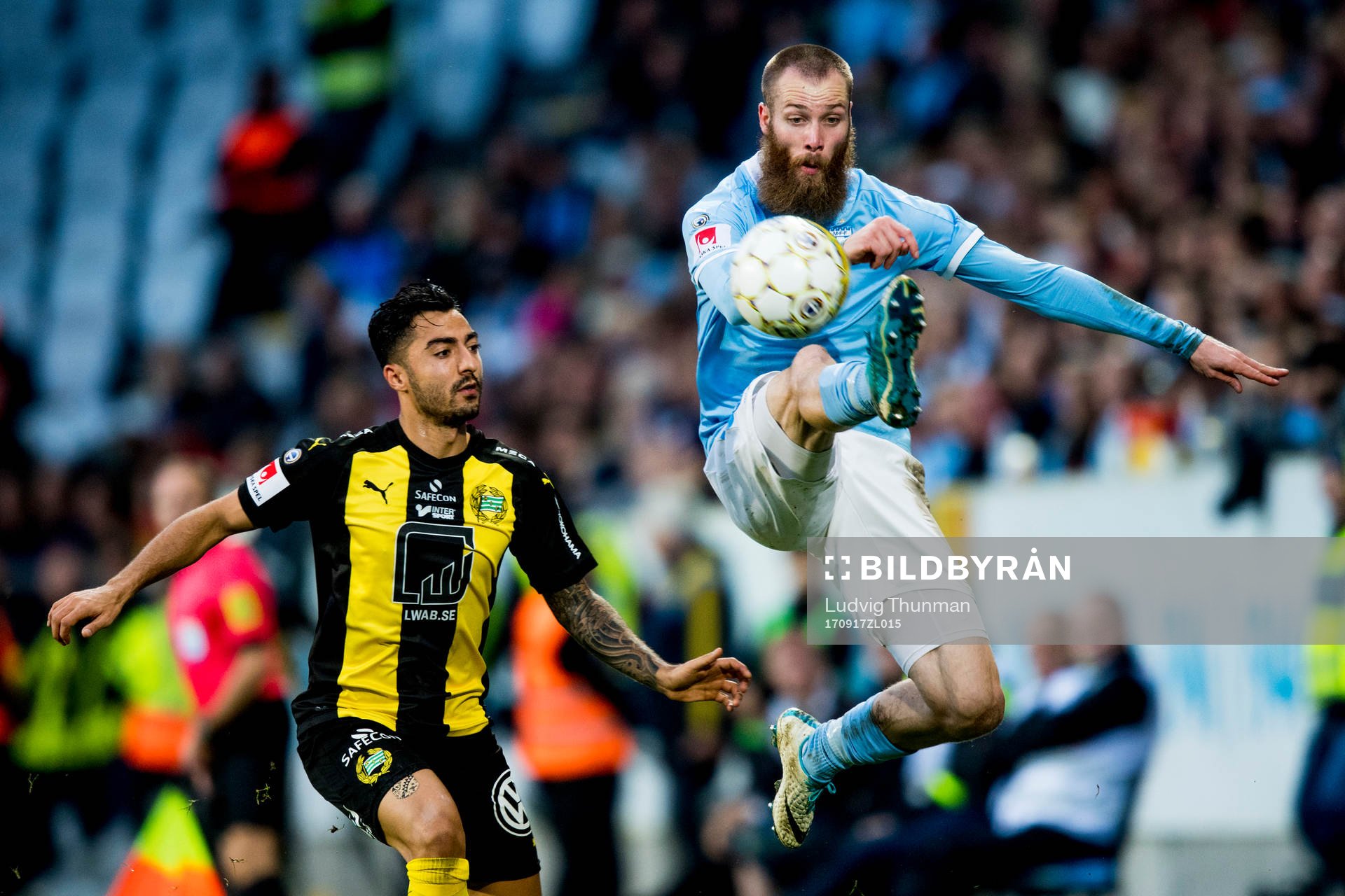 Hammarbys Jiloan Hamad och Malmö FFs Jo Inge Berget
