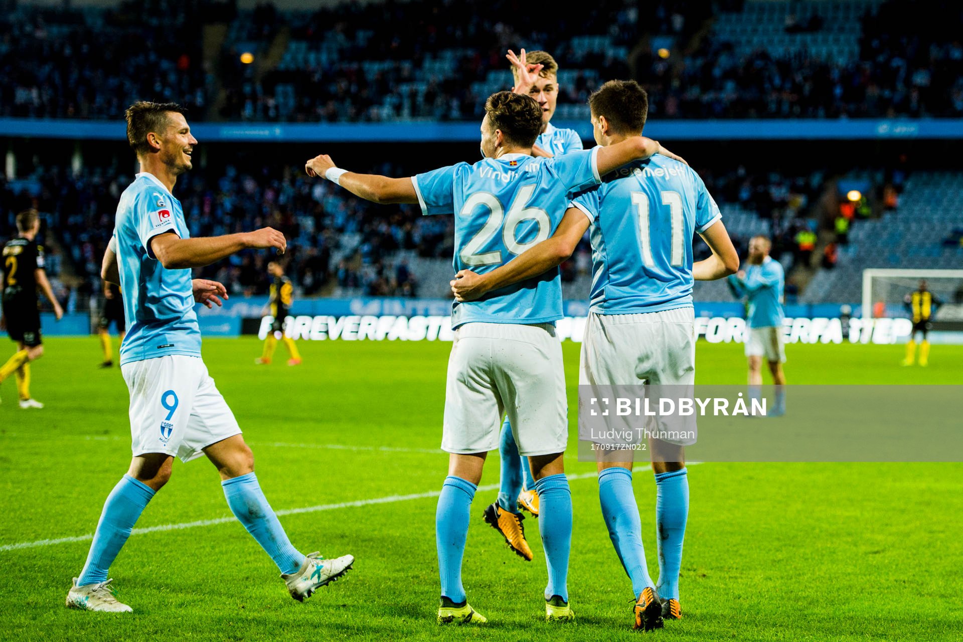 Malmö FFs Markus Rosenberg, Mattias Svanberg och Andreas